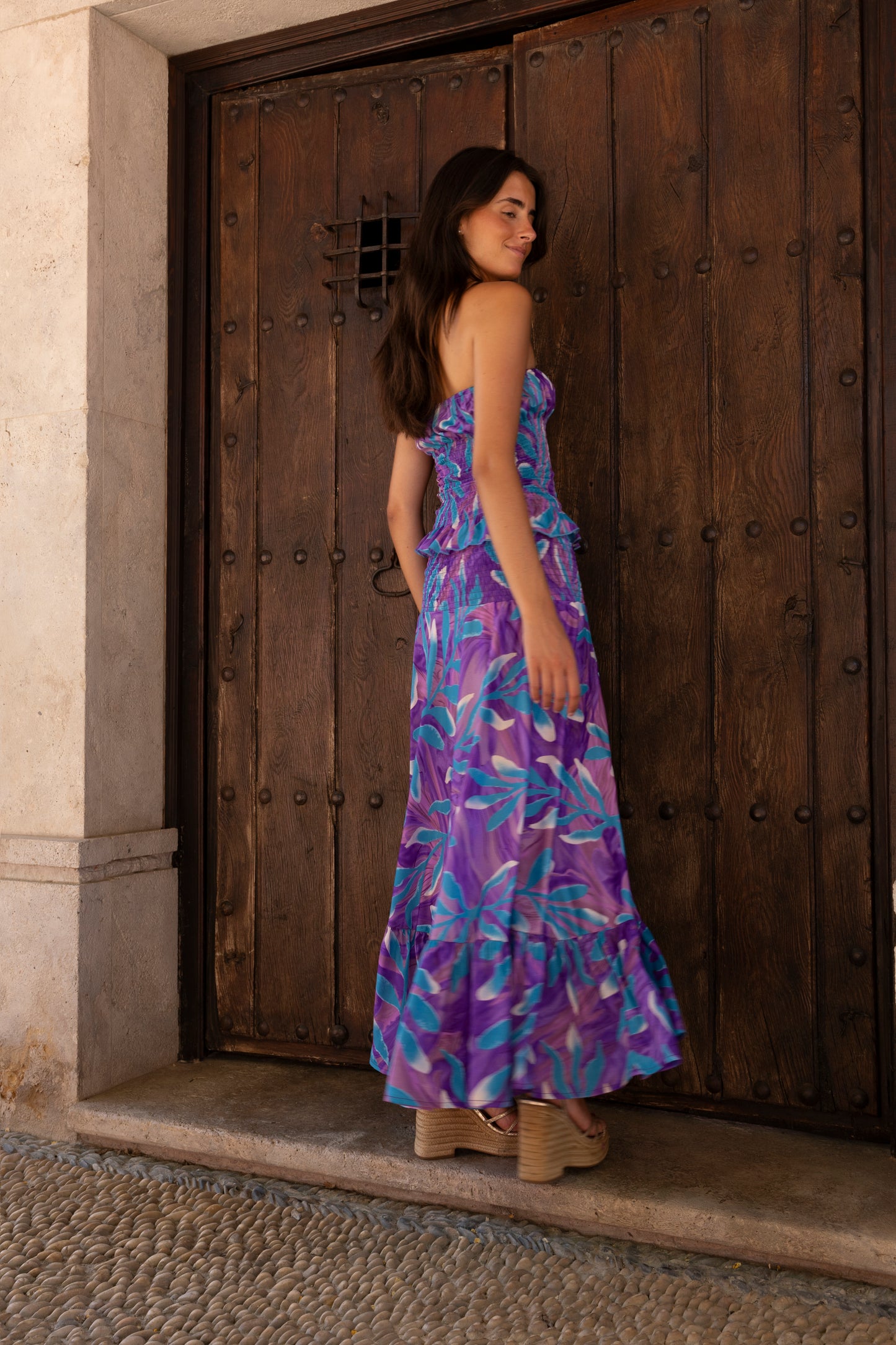Conjunto Lanzarote hoja morado