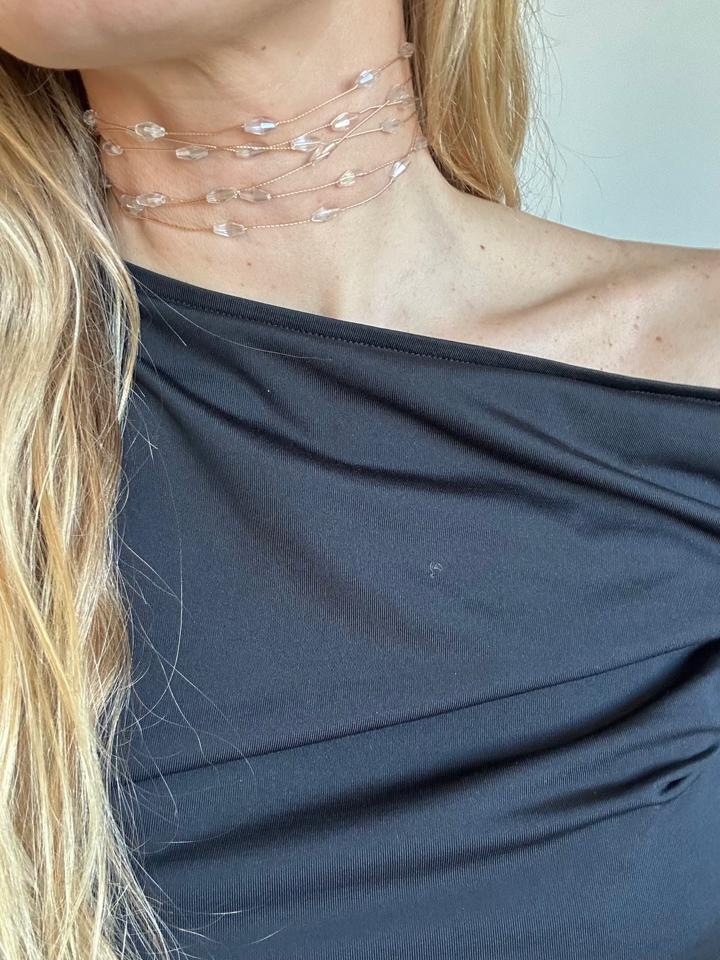Choker rombos transparente