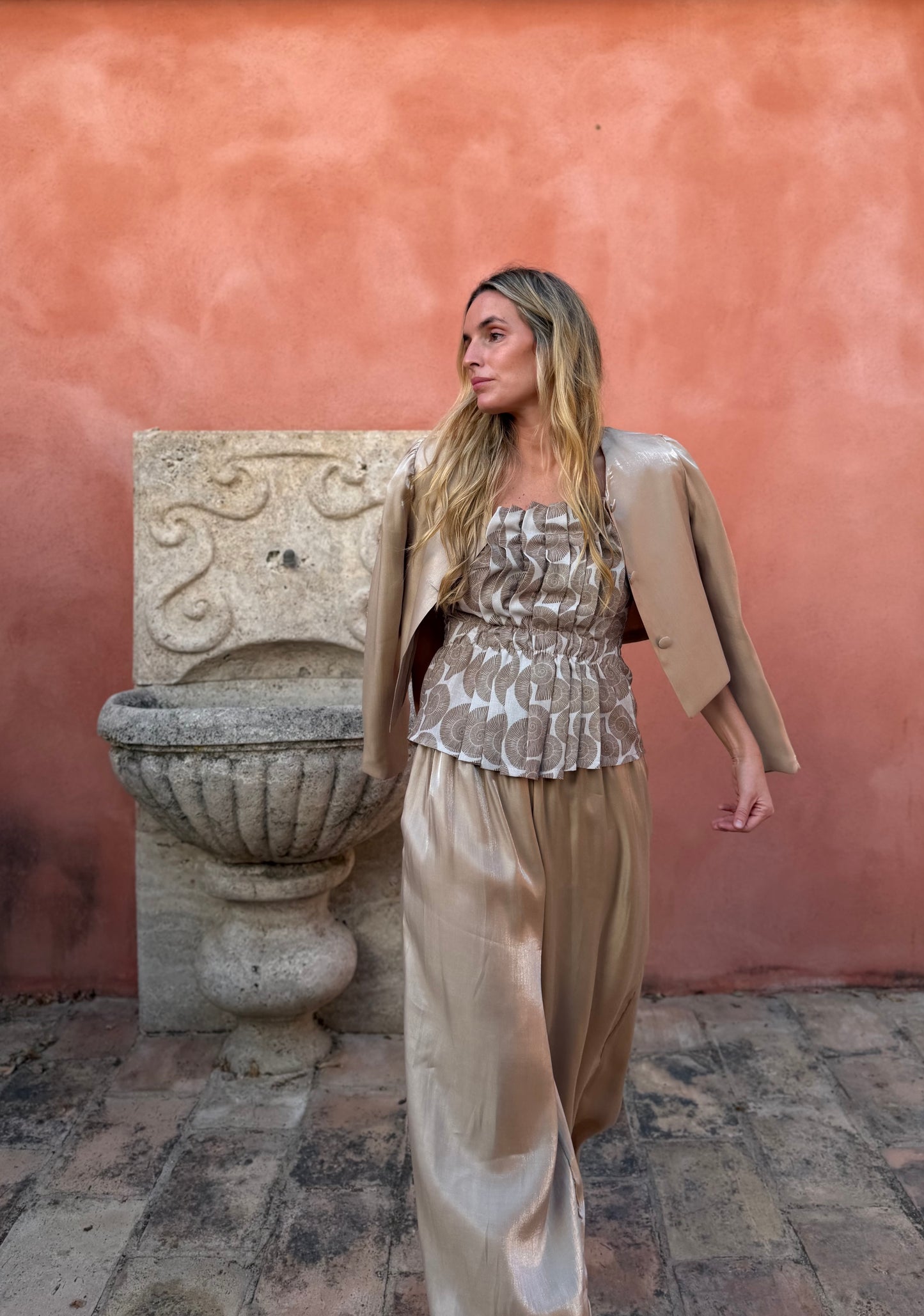 Pantalón Flow Beige
