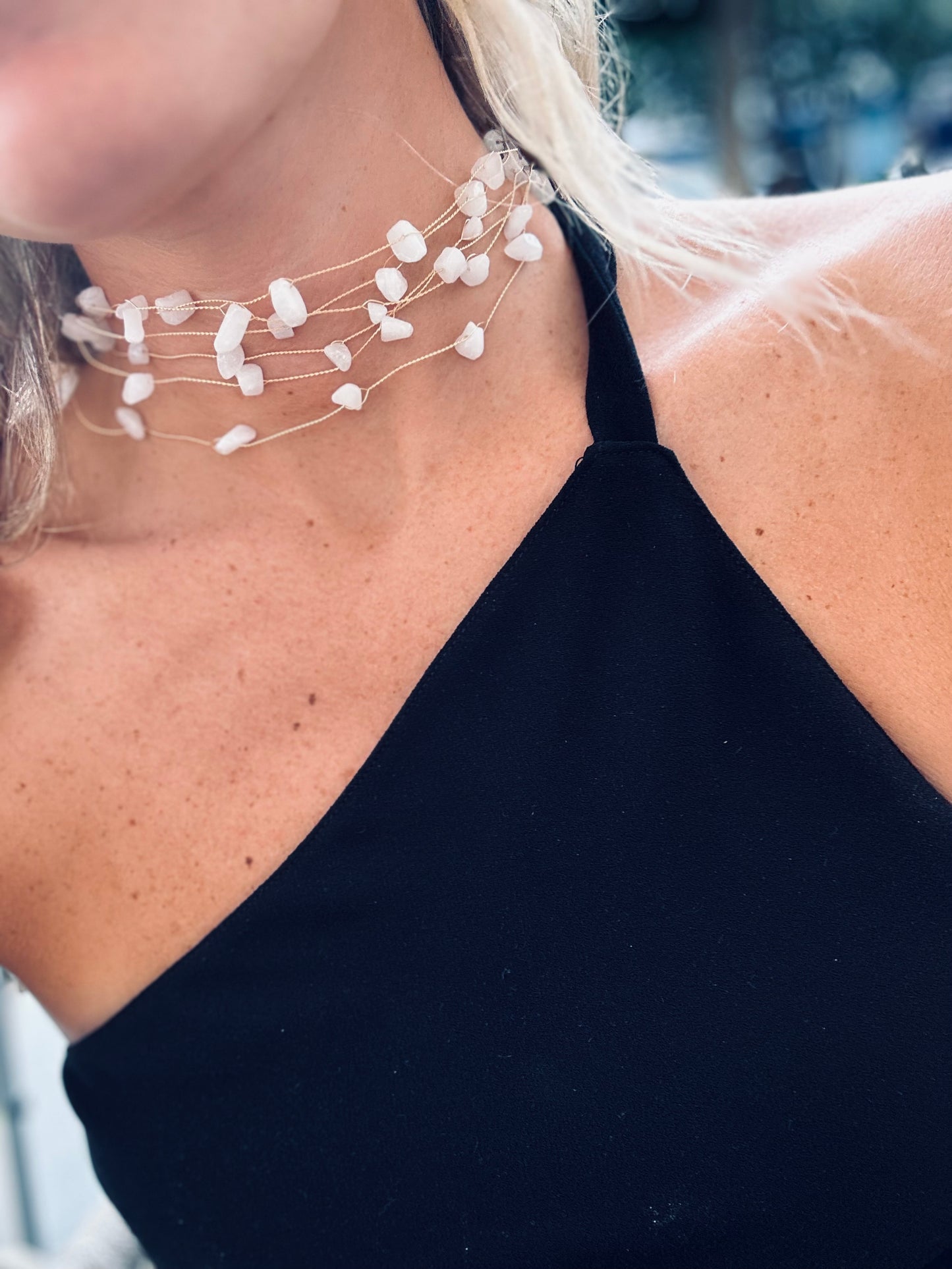 Choker blanco