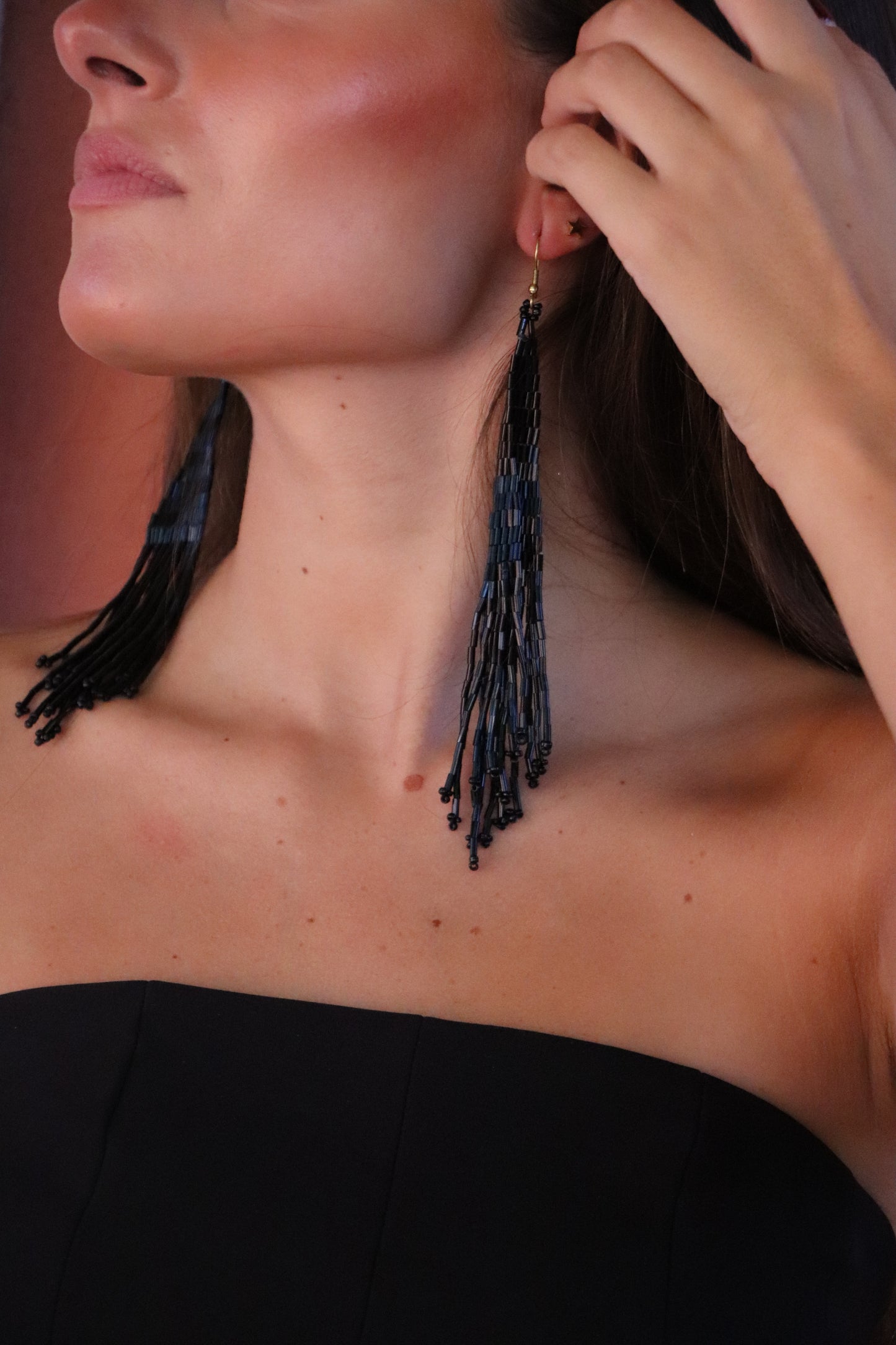 Pendientes shine negros