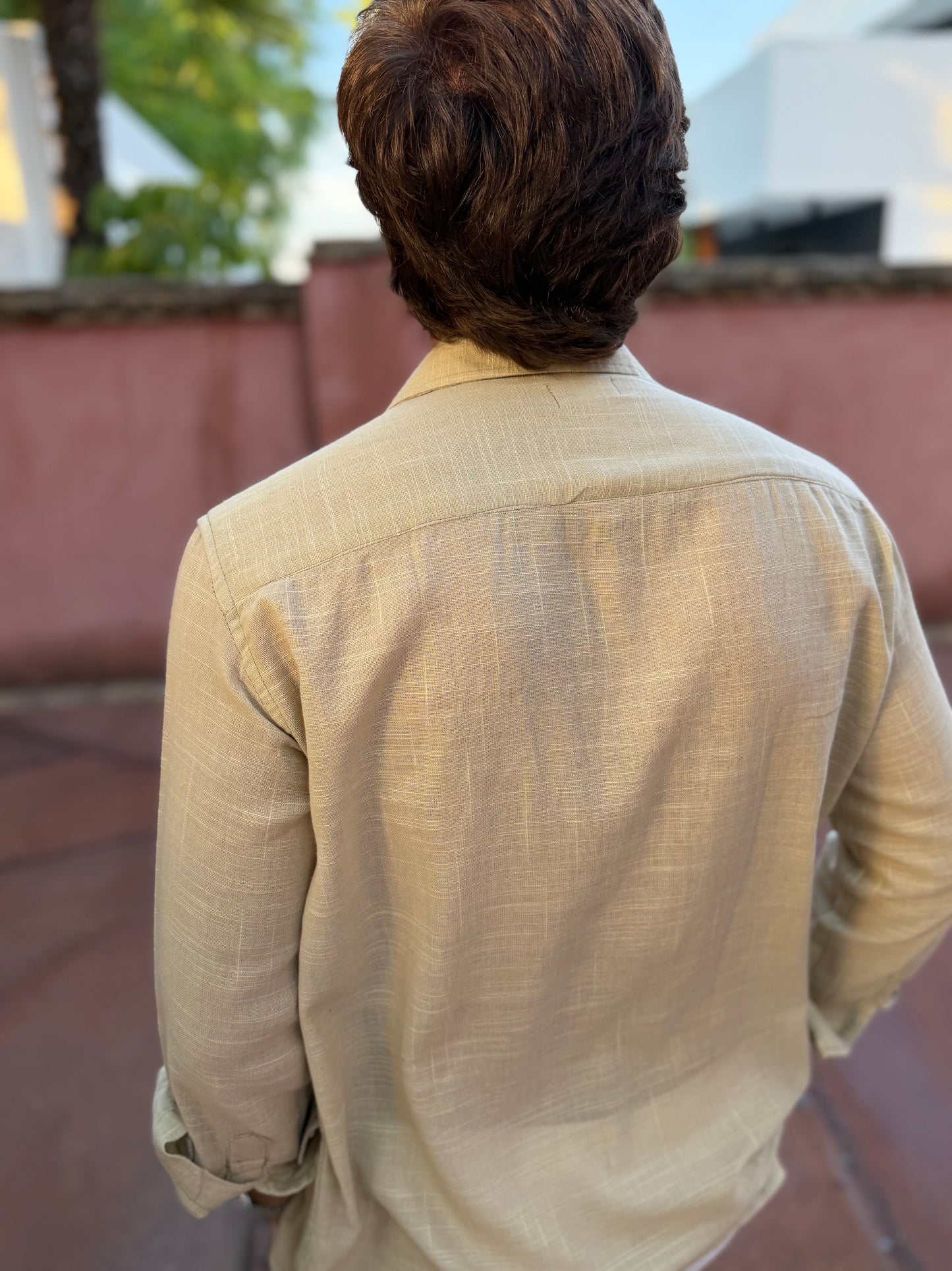 Camisa lisa beige