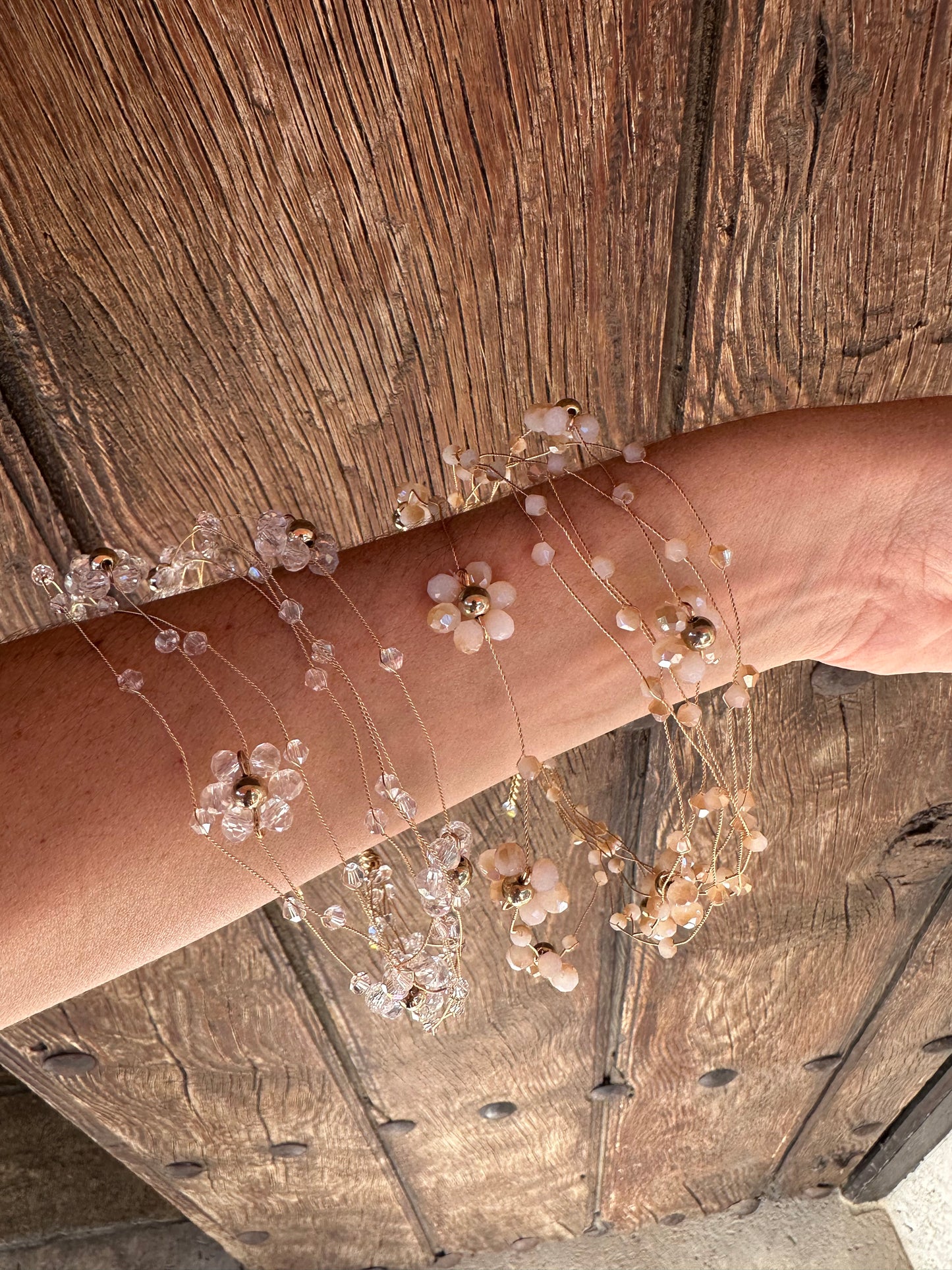 Choker flores cristal