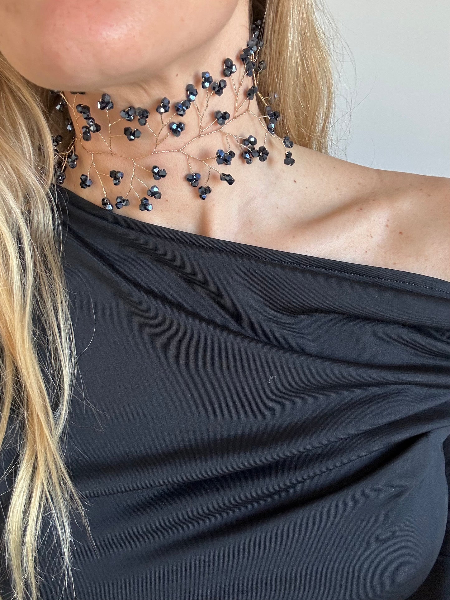 Choker piedras marino