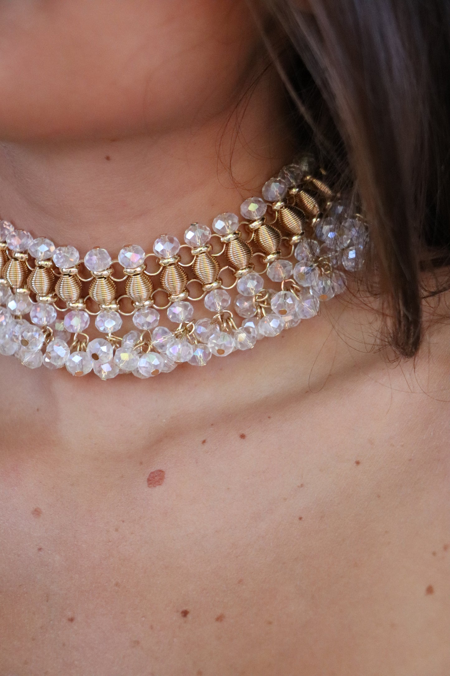 Choker cristal transparente