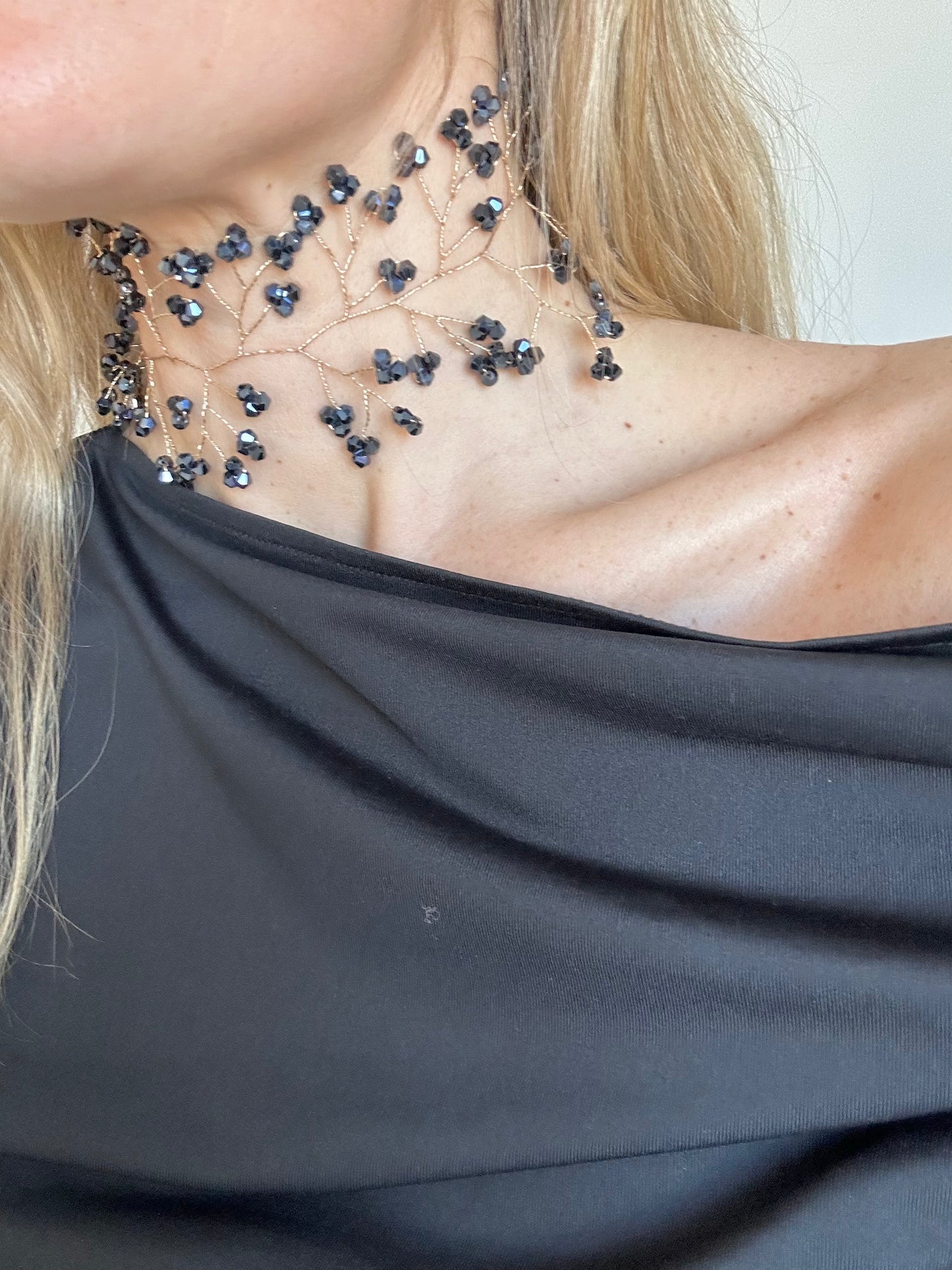 Choker piedras marino