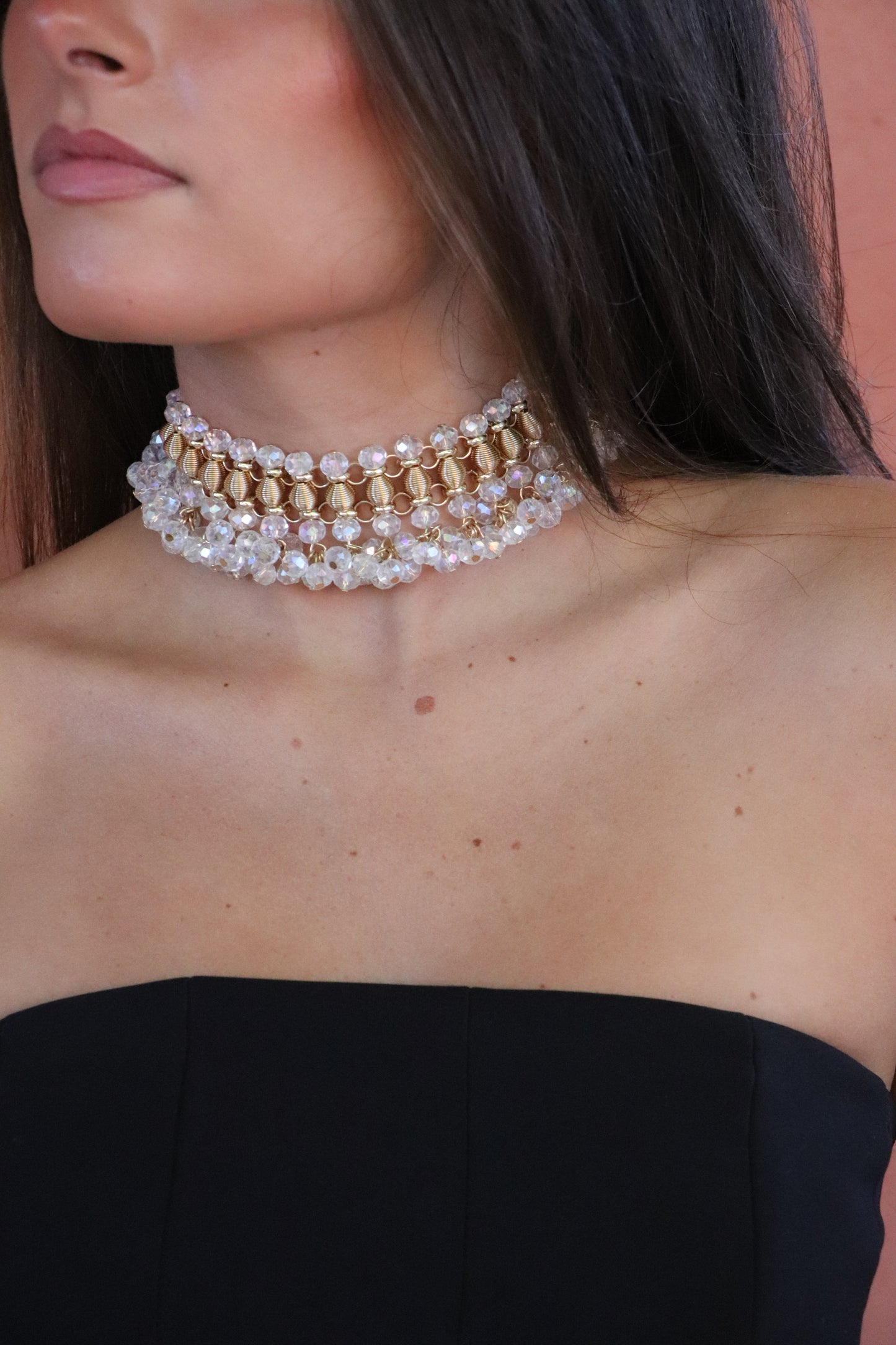 Choker cristal transparente