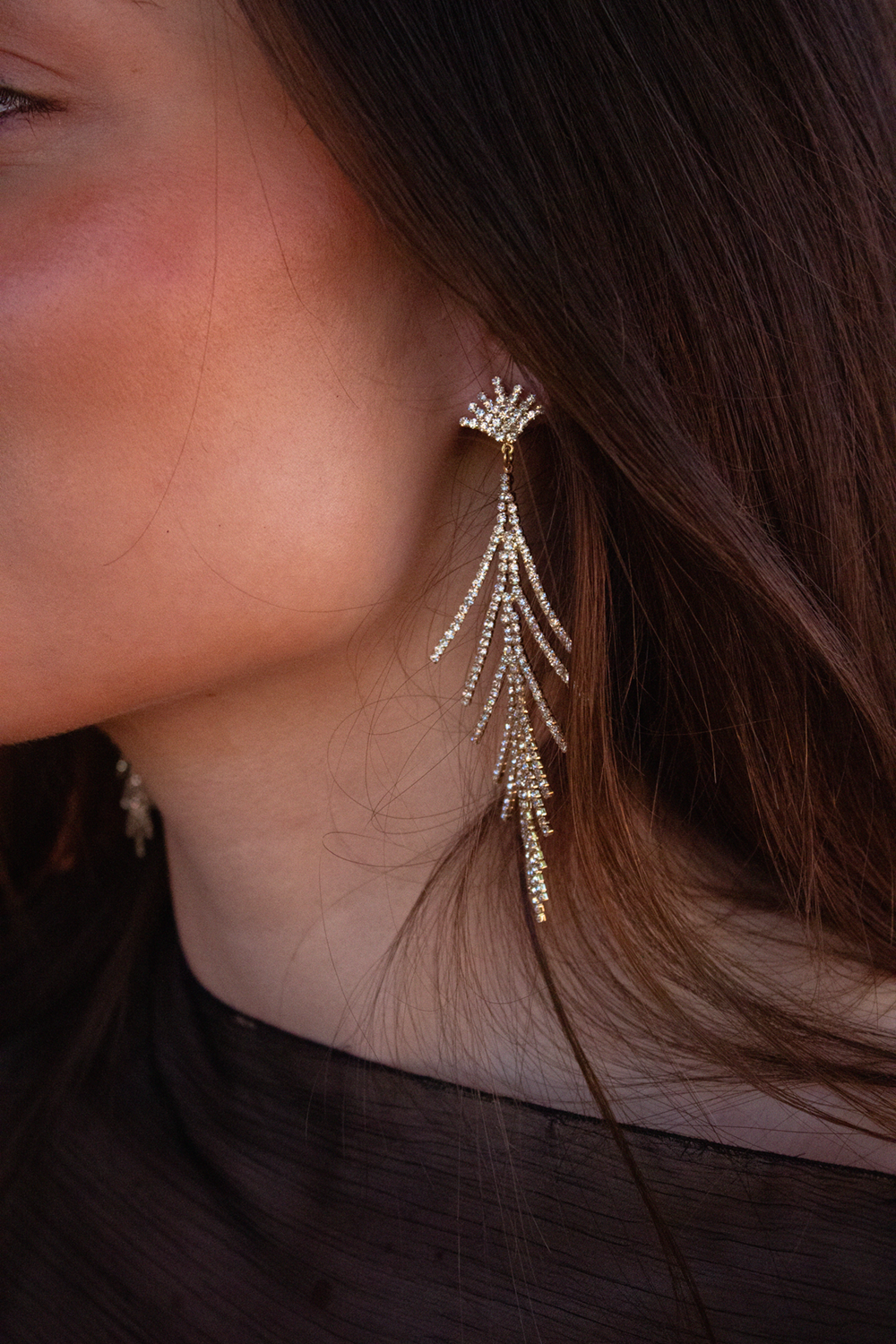 Pendientes hoja dorado