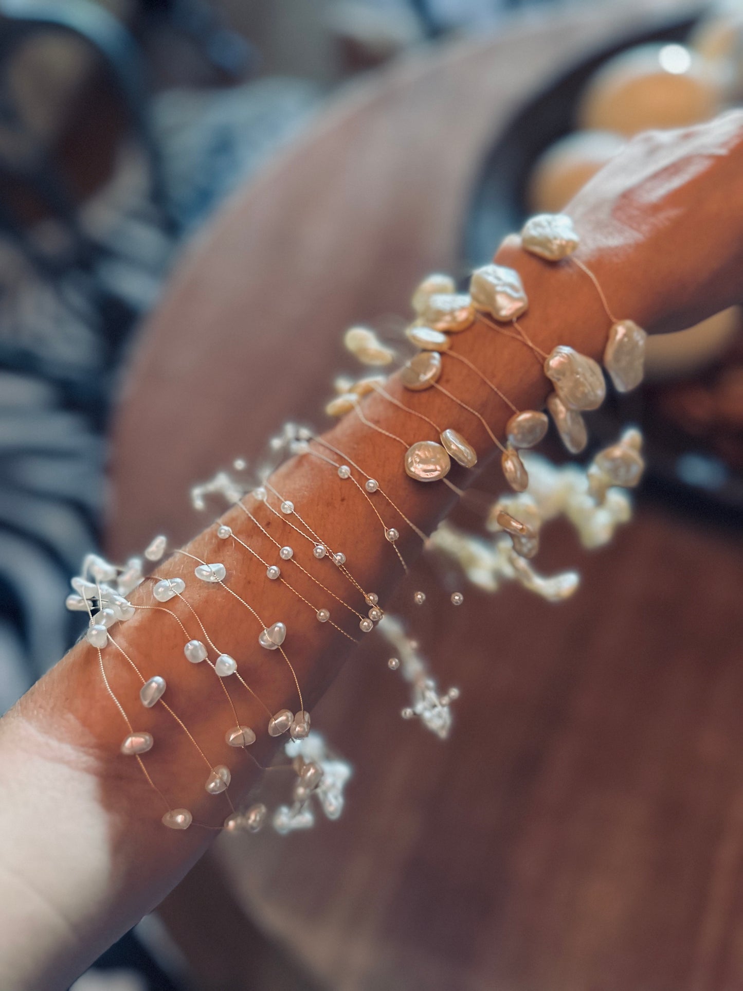 Choker perlas mini