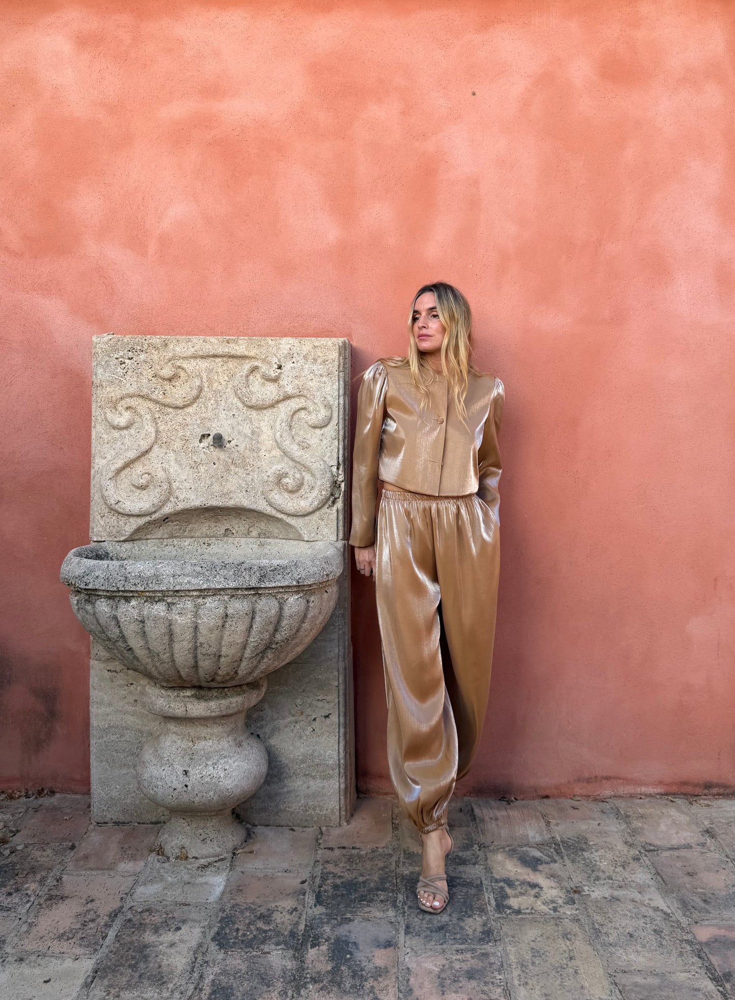 Pantalón Flow Camel