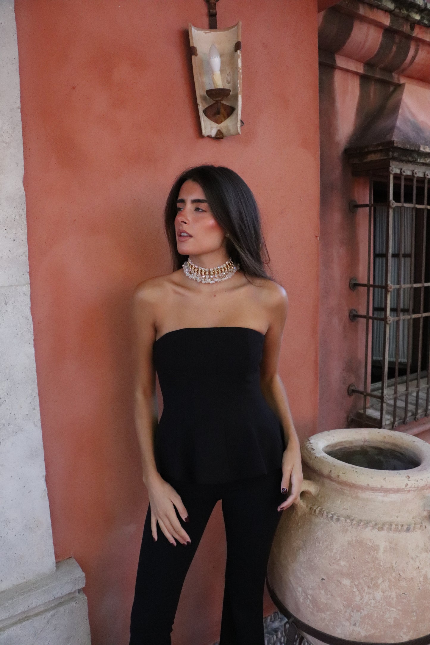 Choker cristal transparente