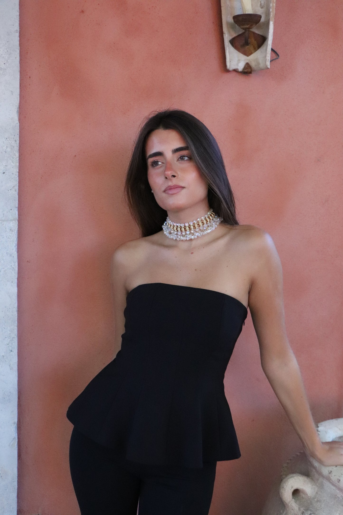 Choker cristal transparente