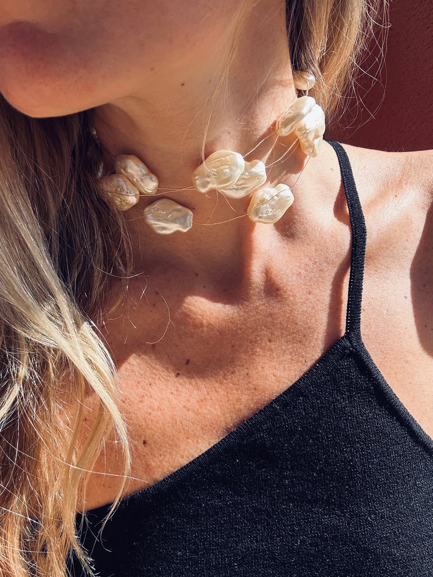 Choker perlas grandes