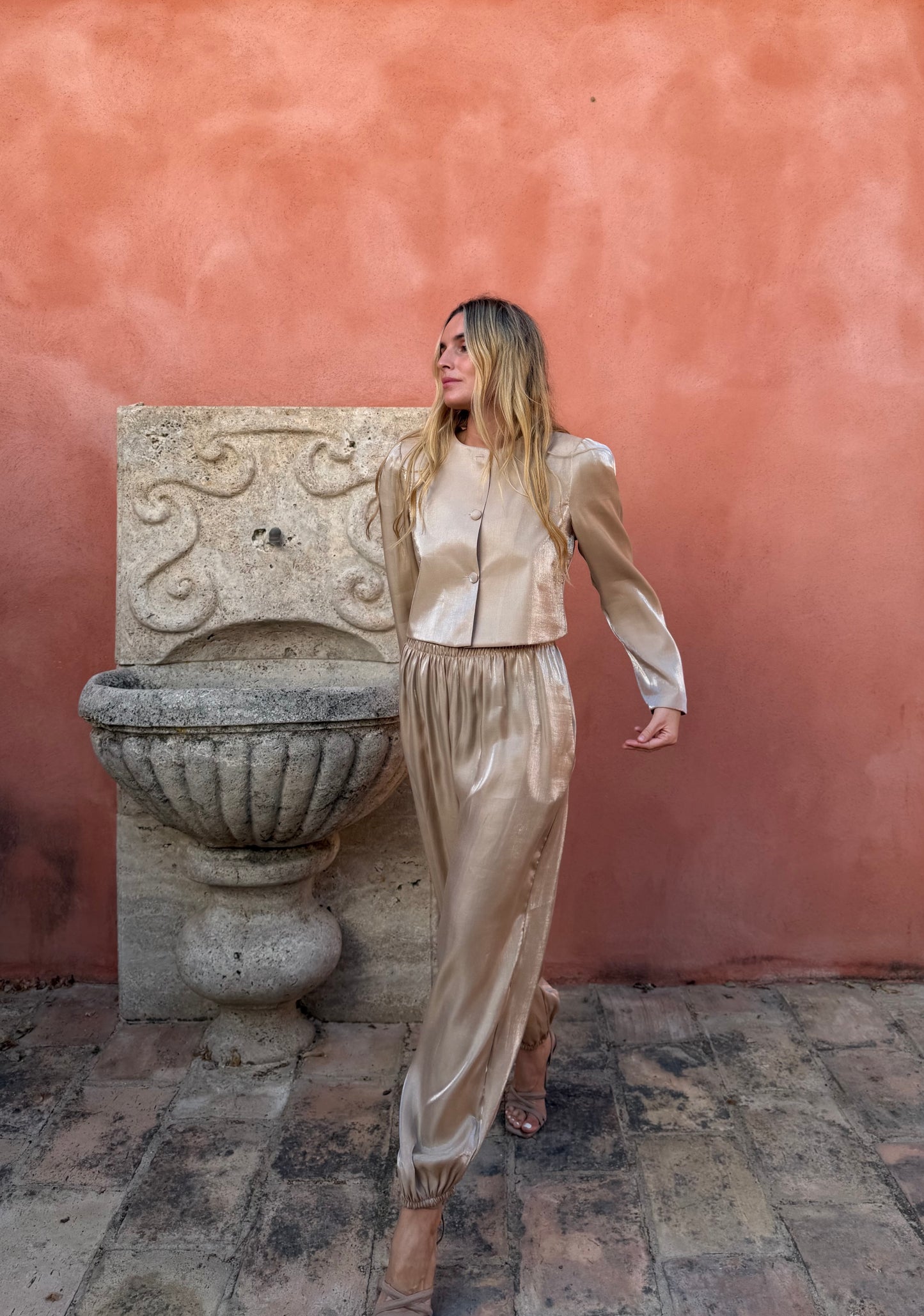 Pantalón Flow Beige