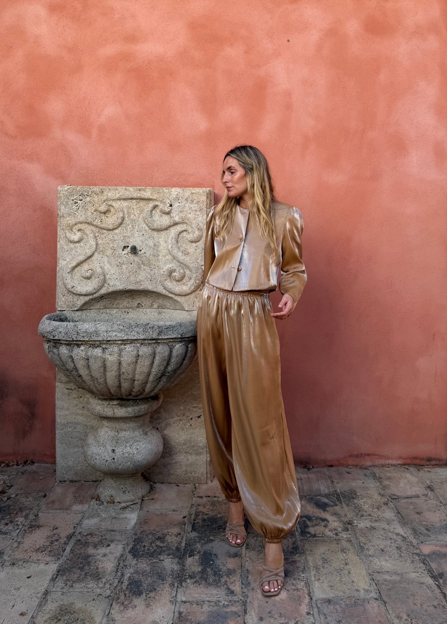 Pantalón Flow Camel
