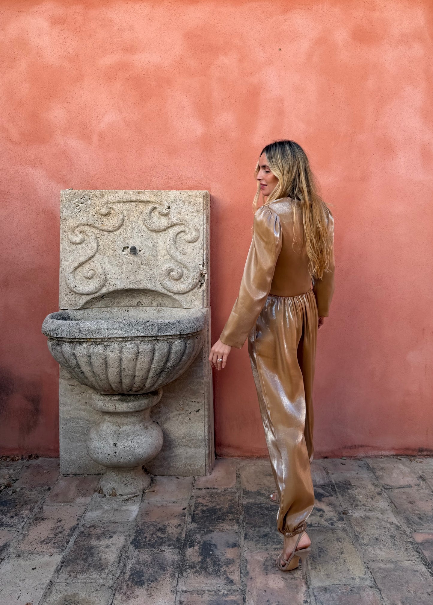 Pantalón Flow Camel