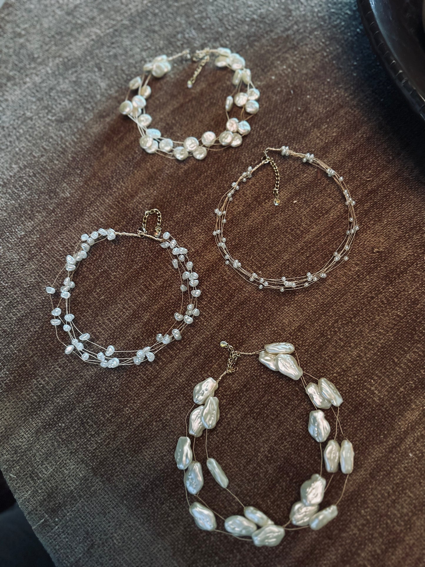 Choker perlas mini