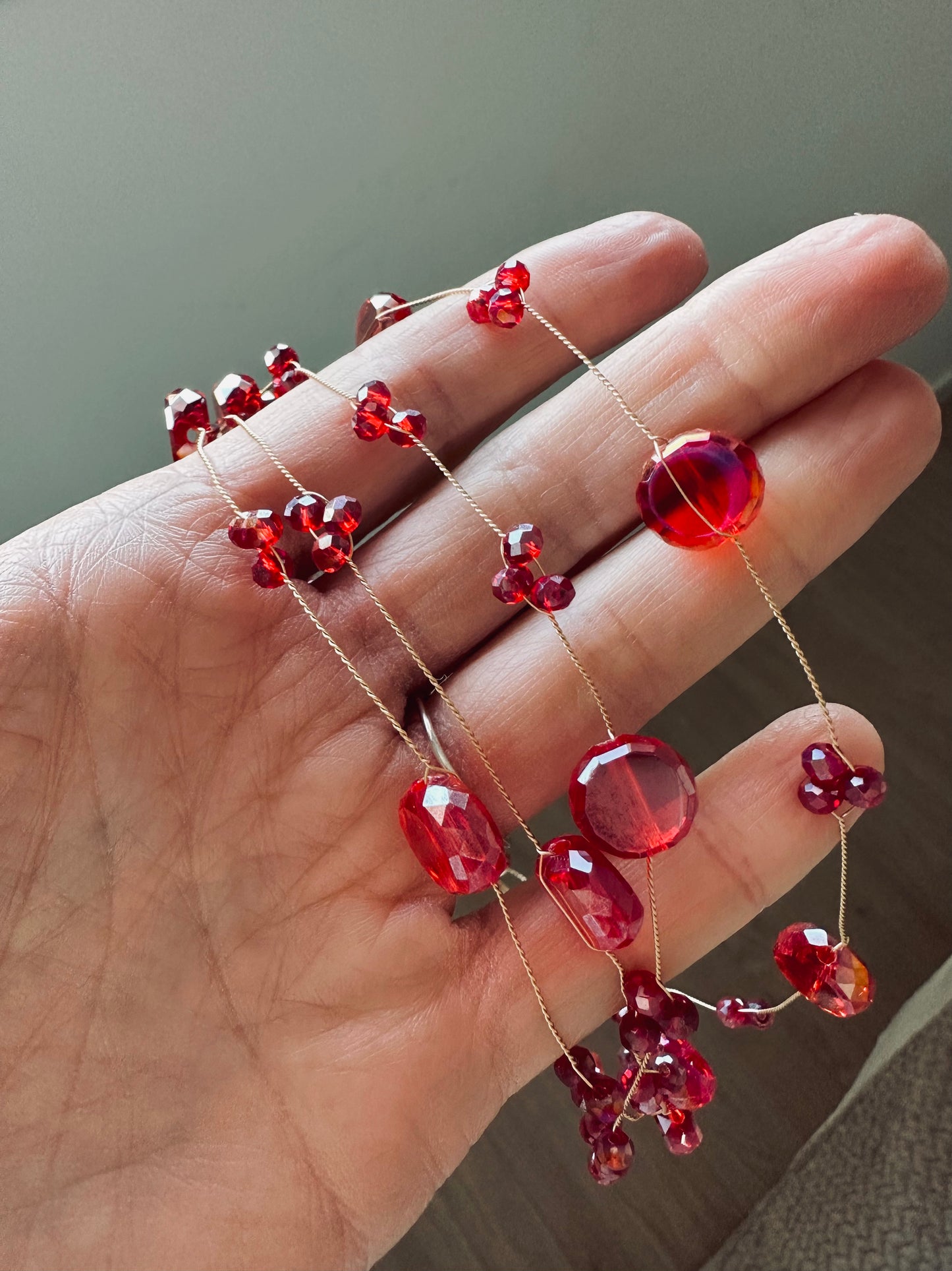 Choker medallones rojo