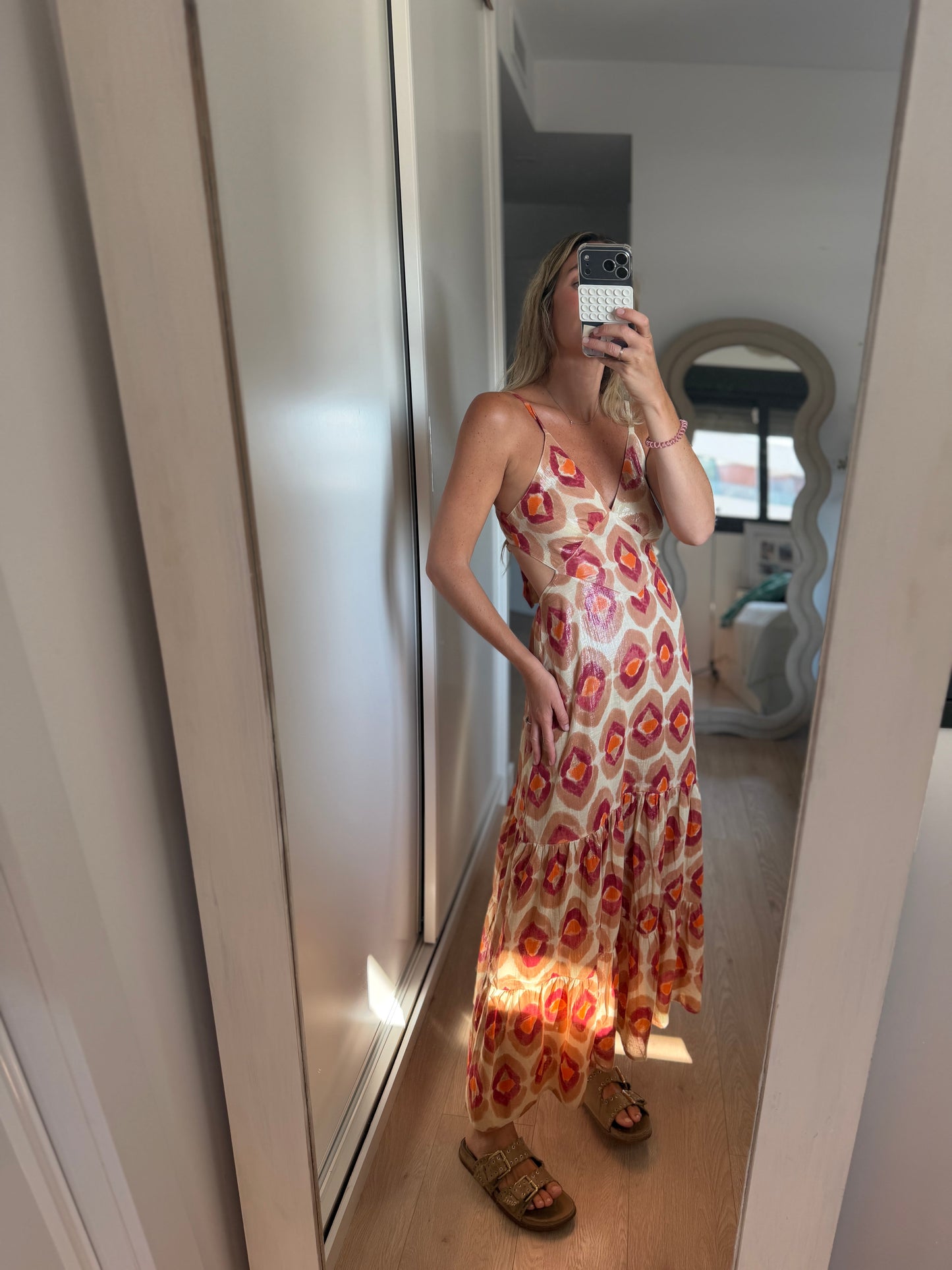 Vestido rombos rosa