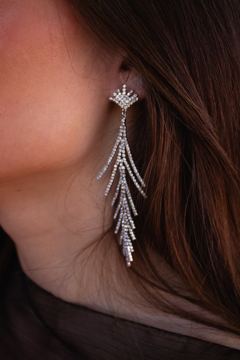 Pendientes hoja plata