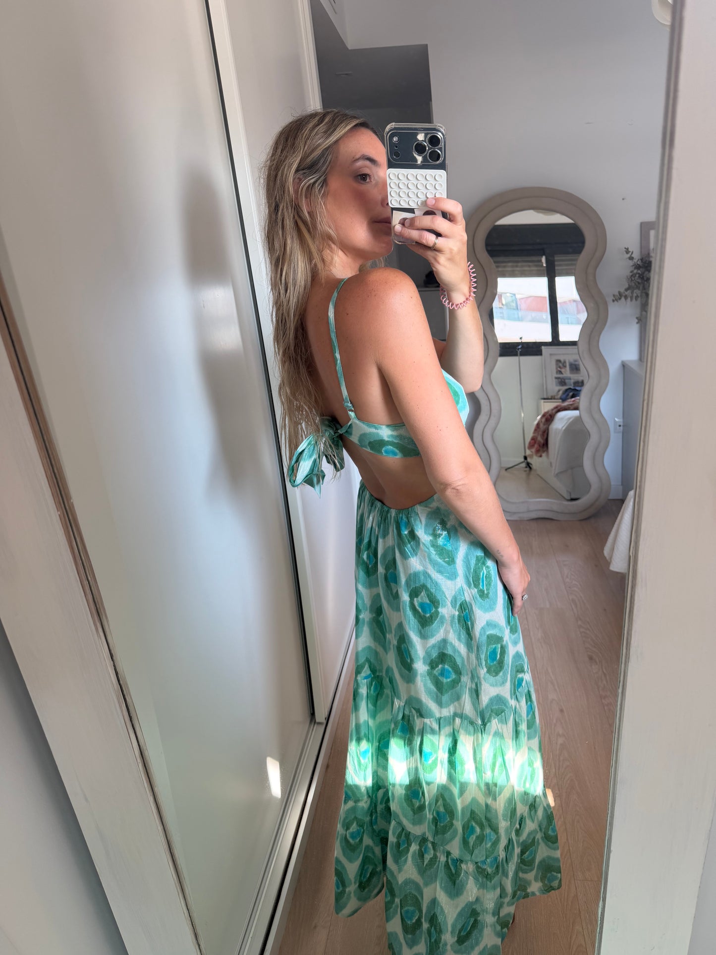 Vestido rombos azul