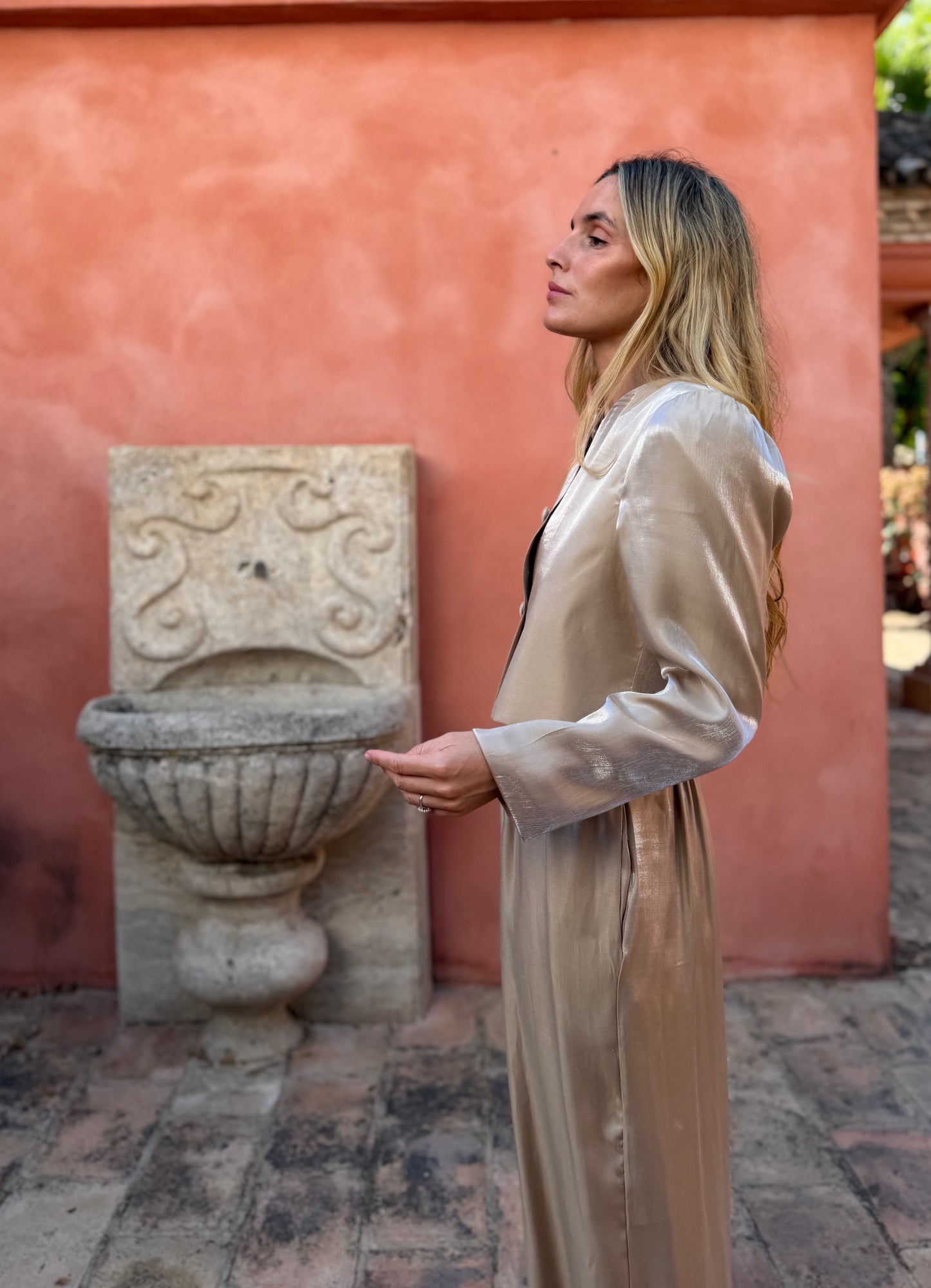 Pantalón Flow Beige