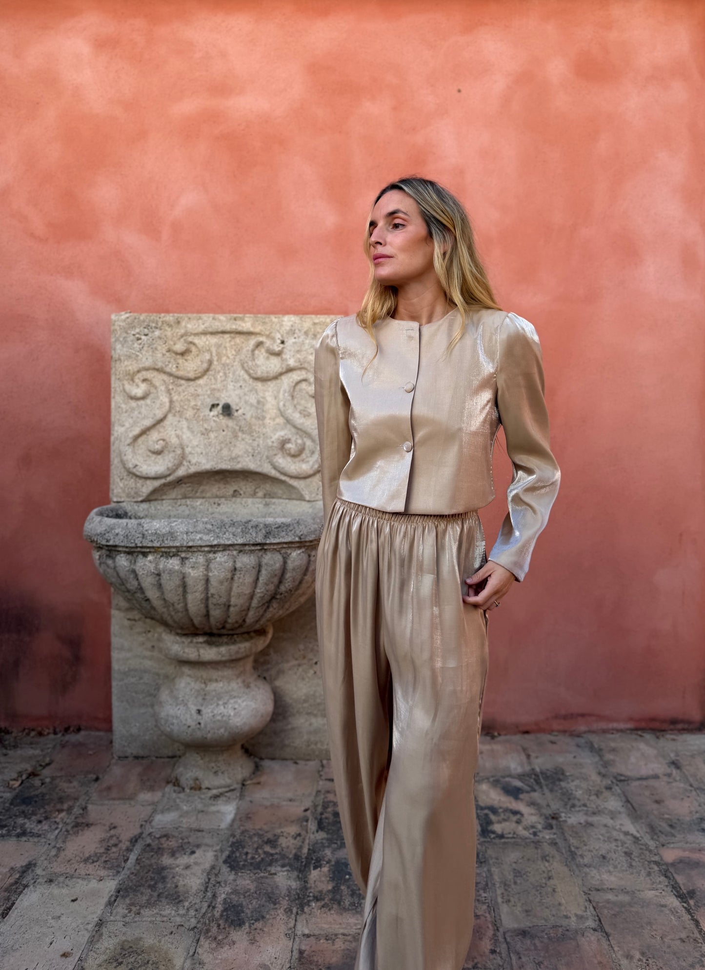 Pantalón Flow Beige