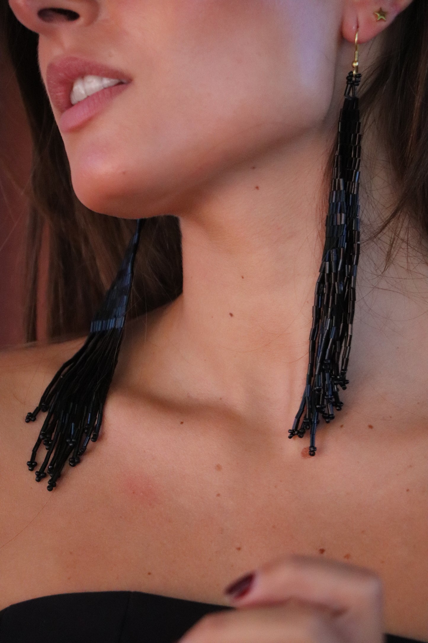 Pendientes shine negros