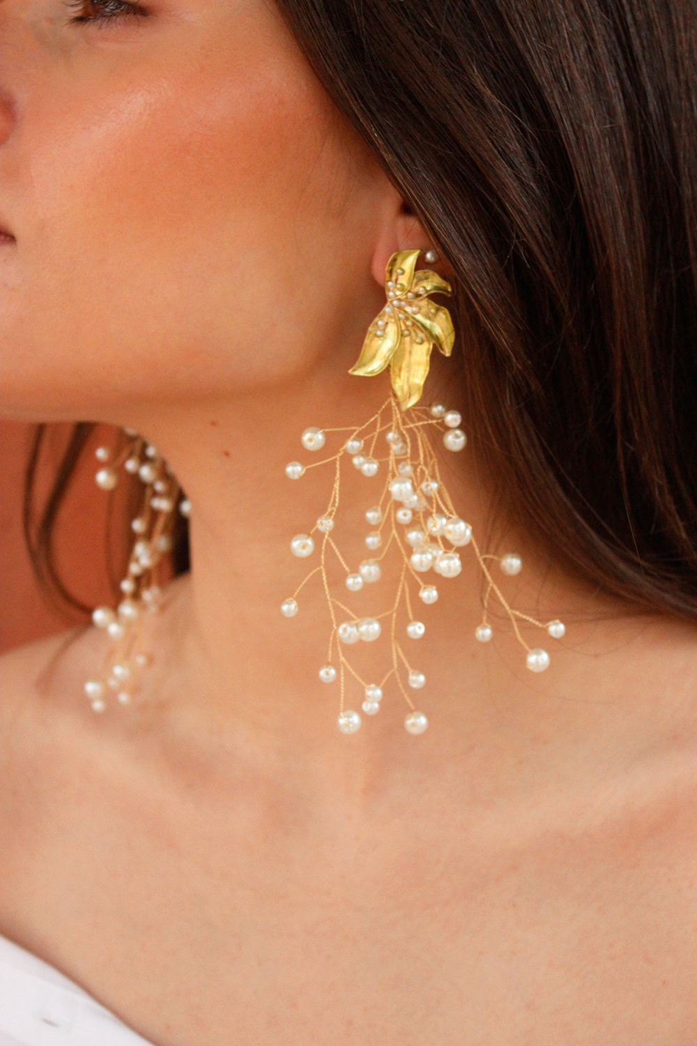 Pendientes perlas colgantes