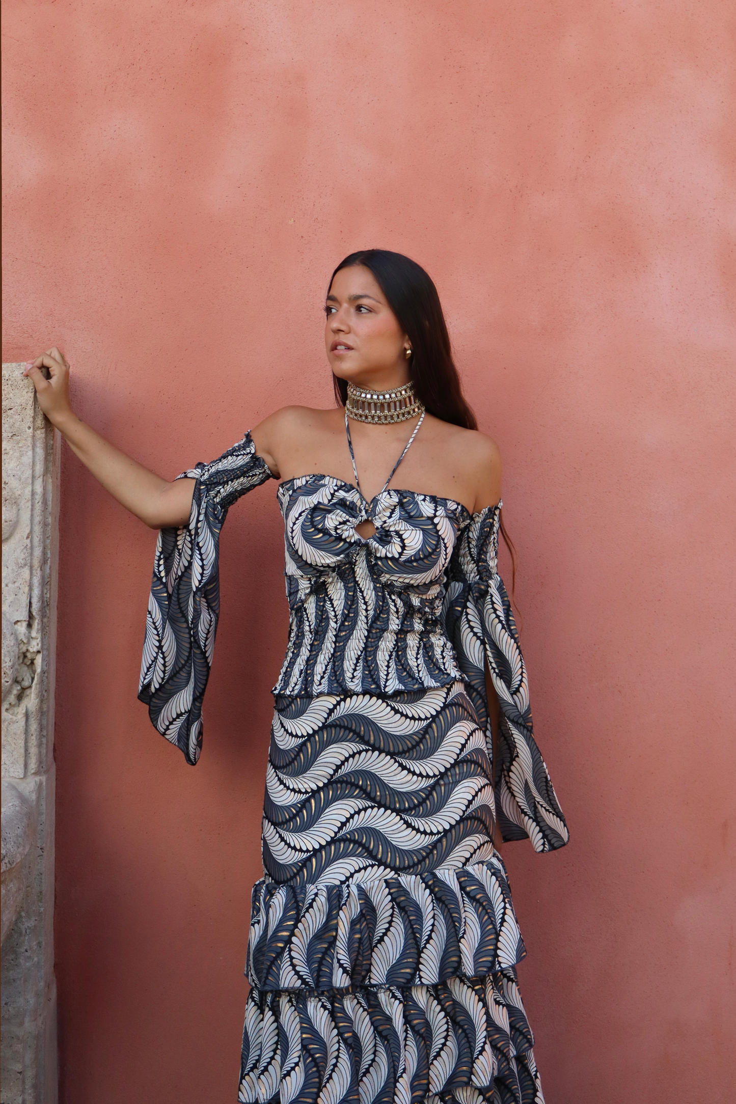 Conjunto Génova hoja gris