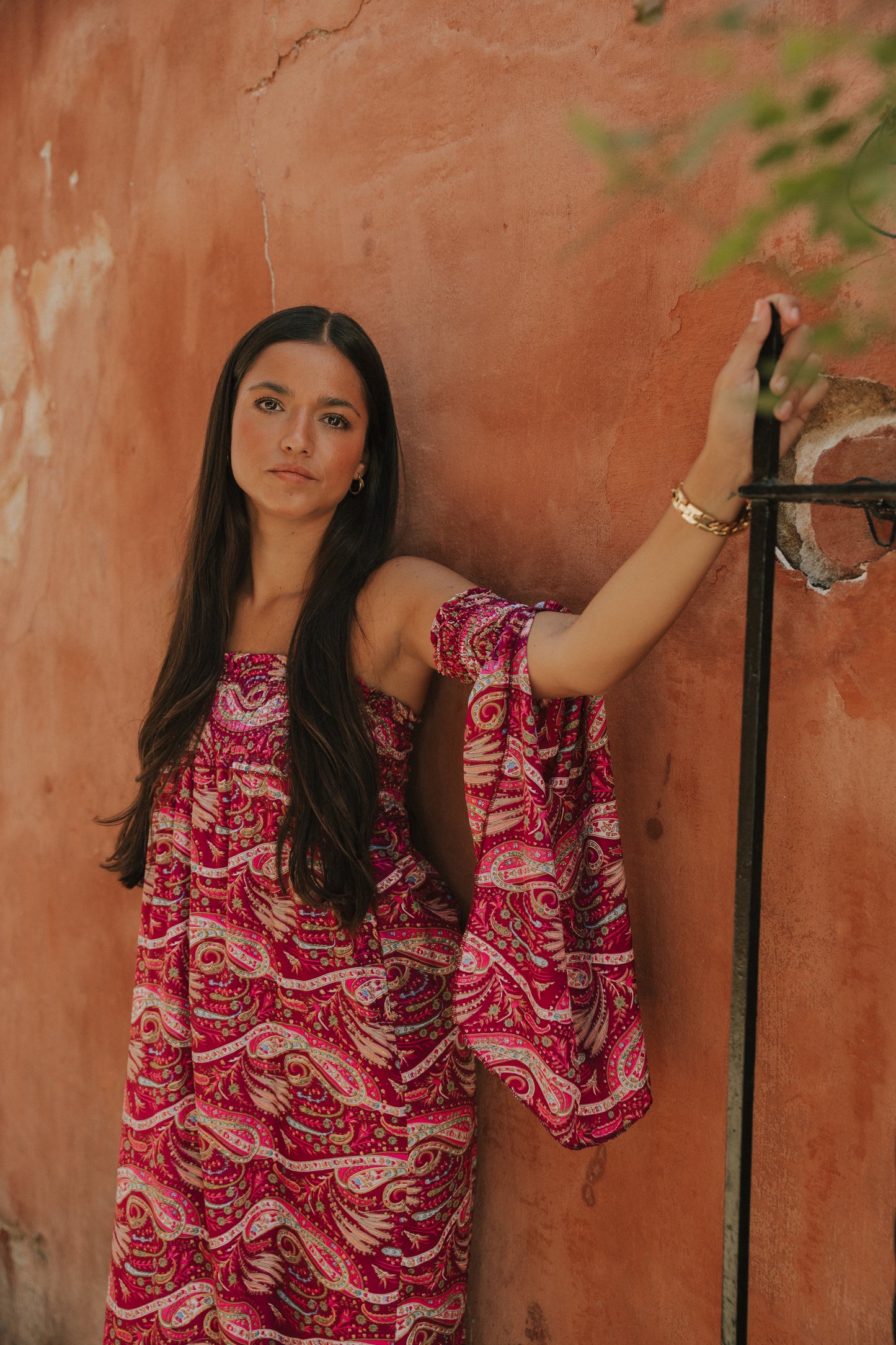 Vestido Venecia cashmere buganvilla