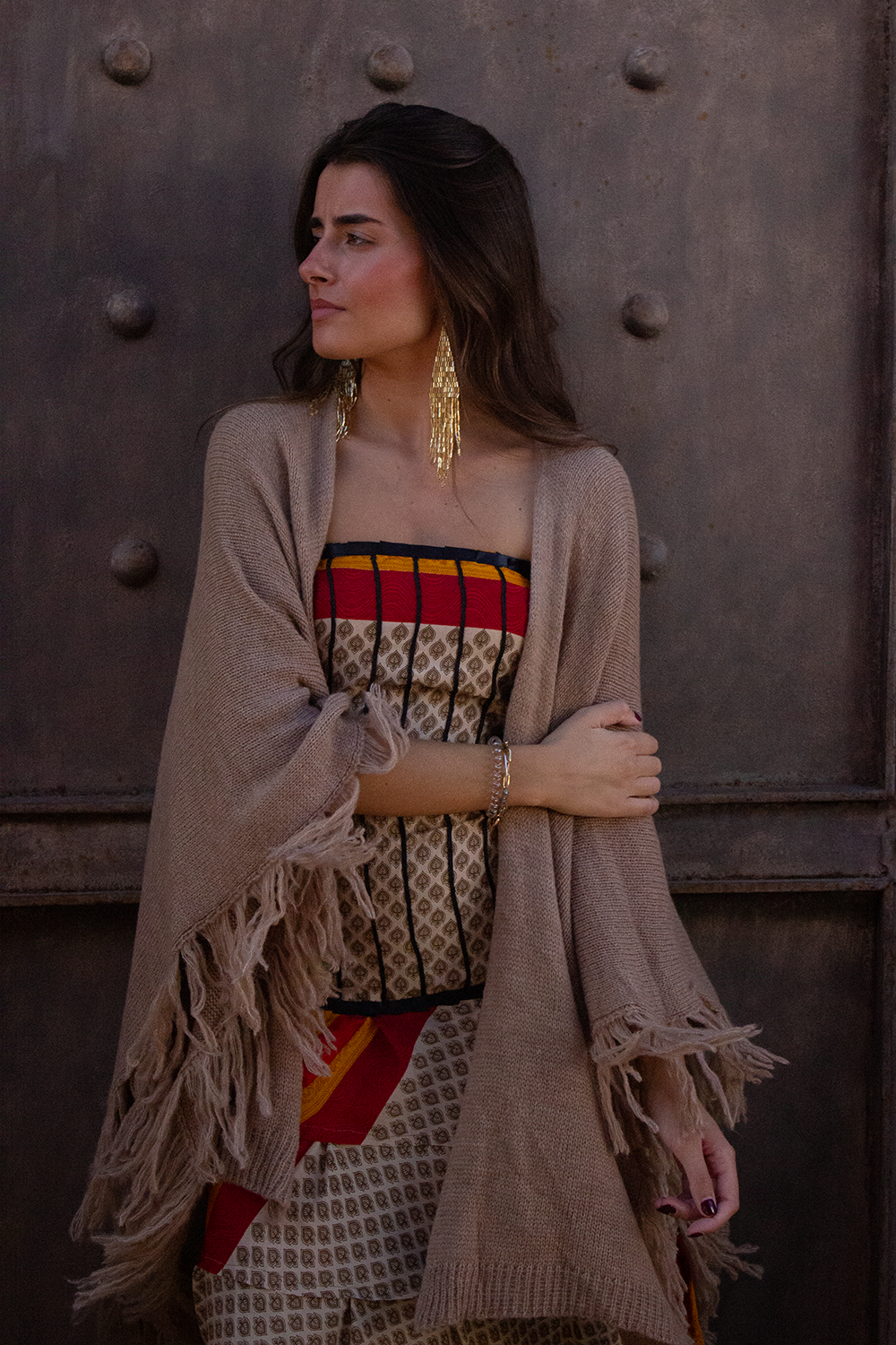 Poncho beige