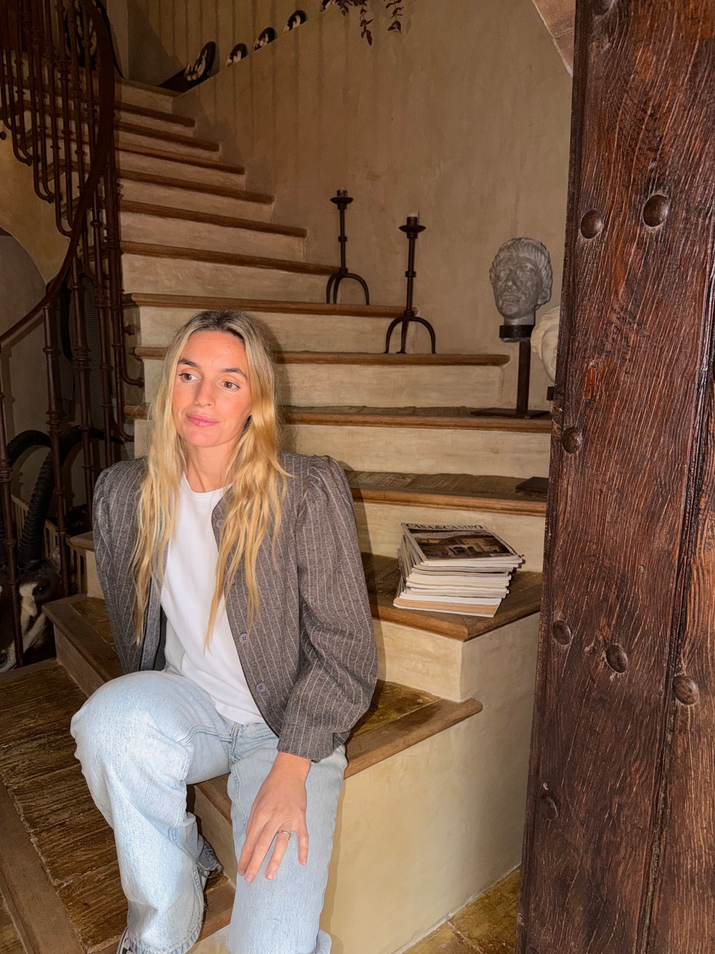 Chaqueta raya diplomática gris