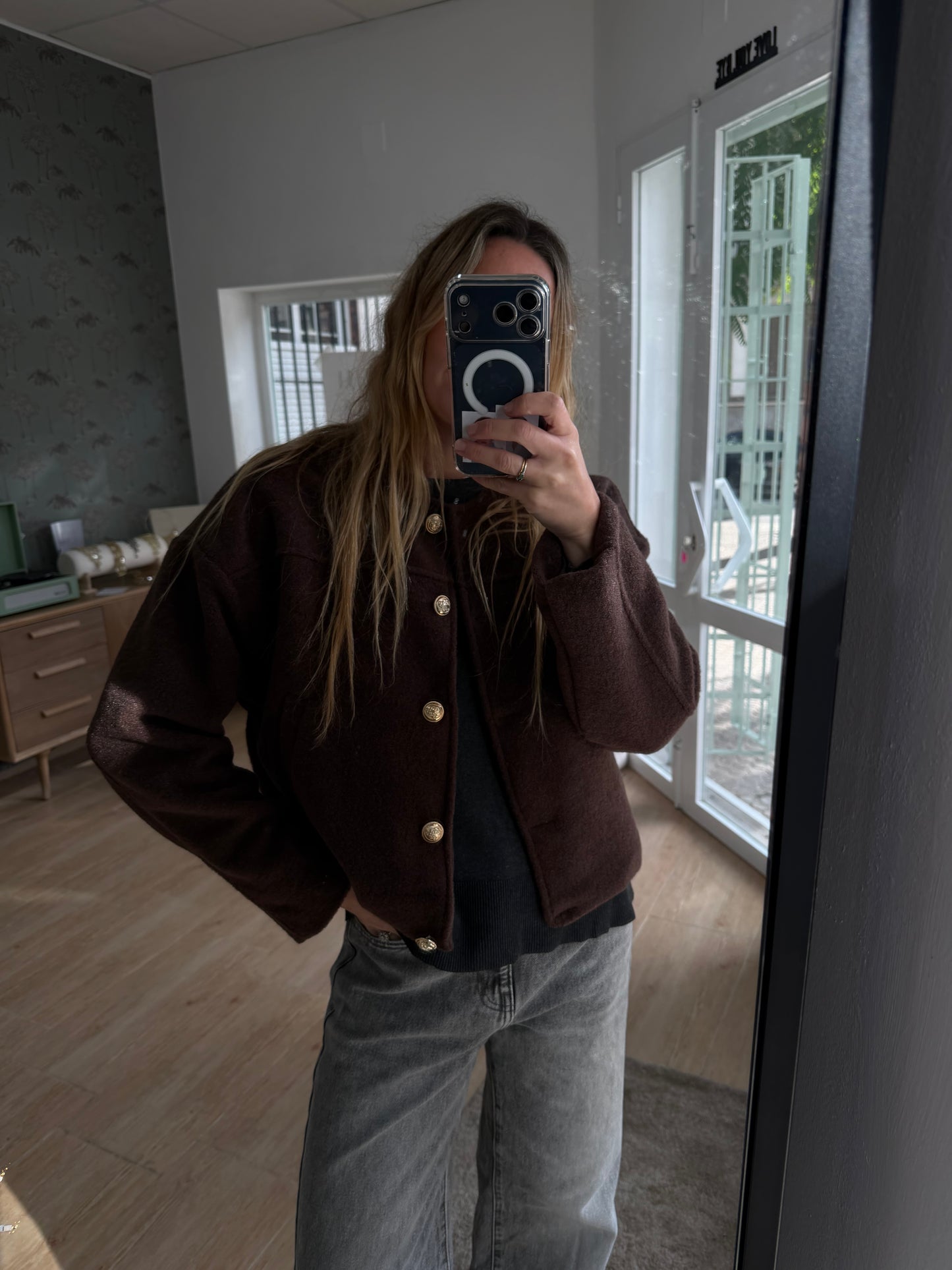 Chaqueta bomber marrón