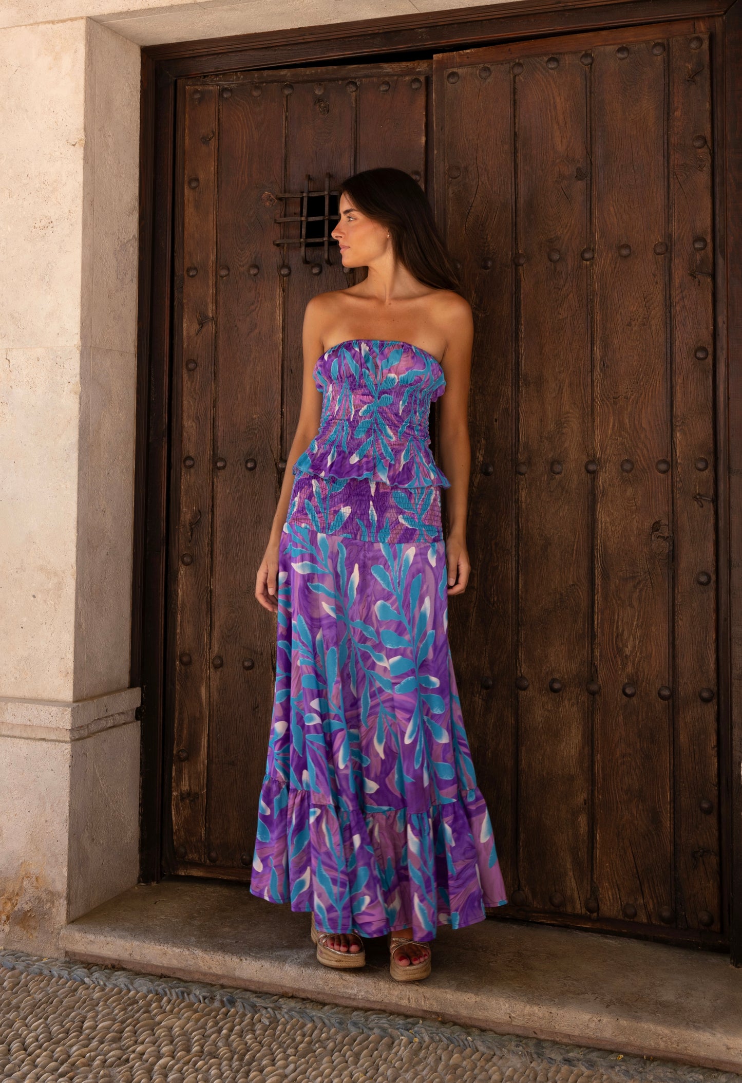 Conjunto Lanzarote hoja morado