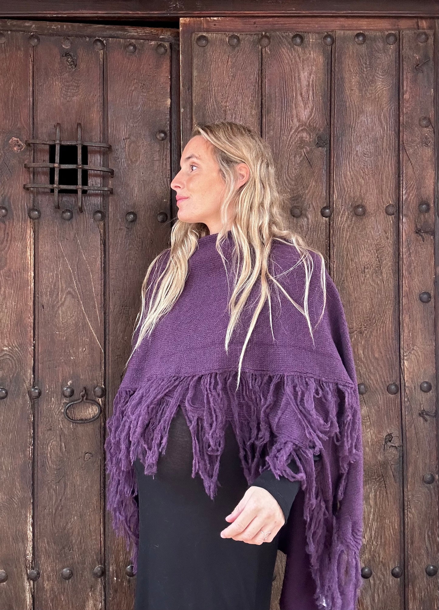 Poncho morado