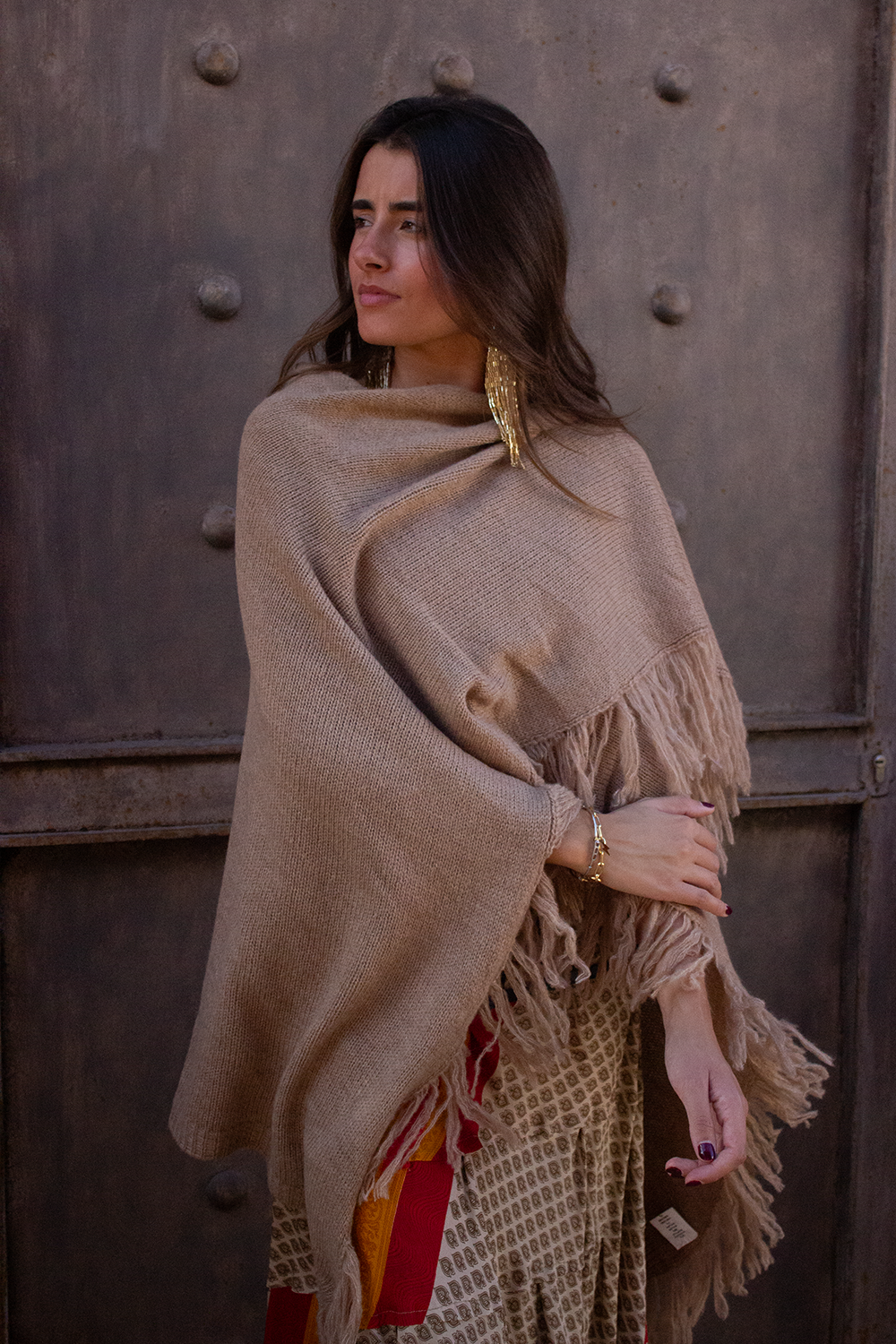 Poncho beige