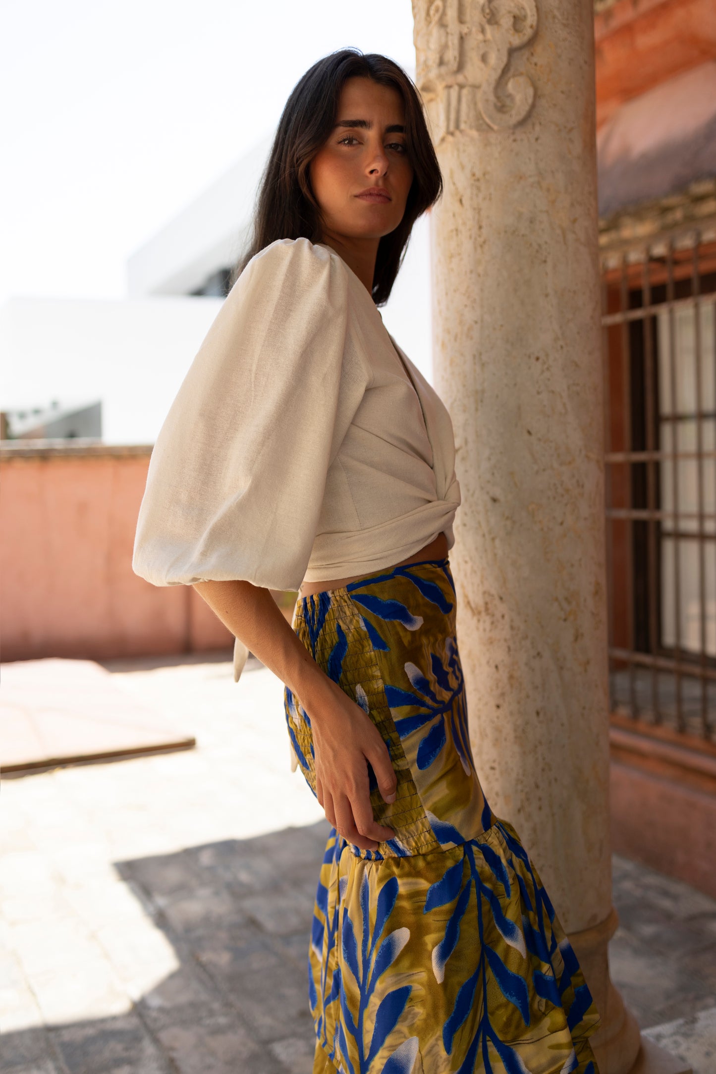 Blusa Maspalomas hueso