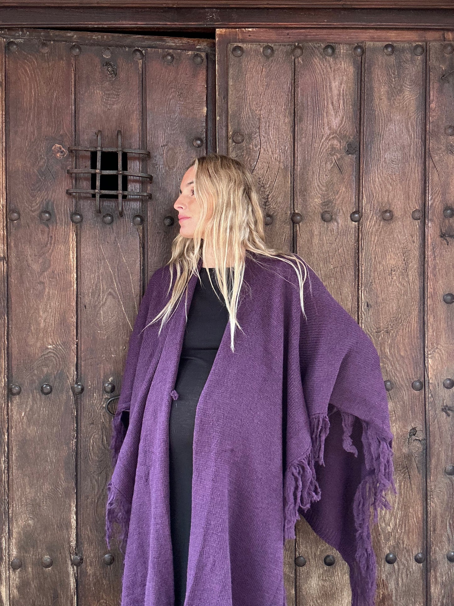 Poncho morado