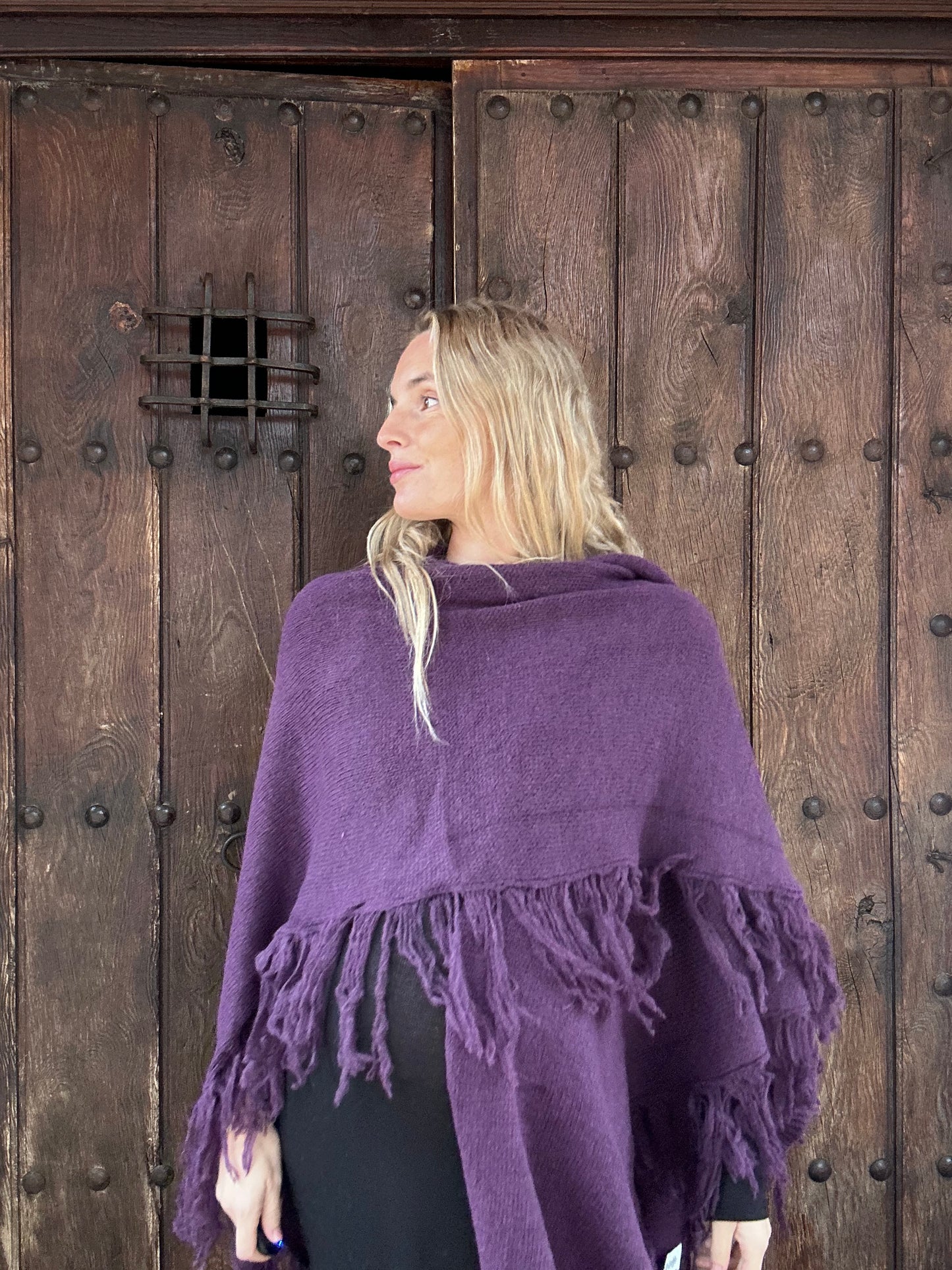 Poncho morado