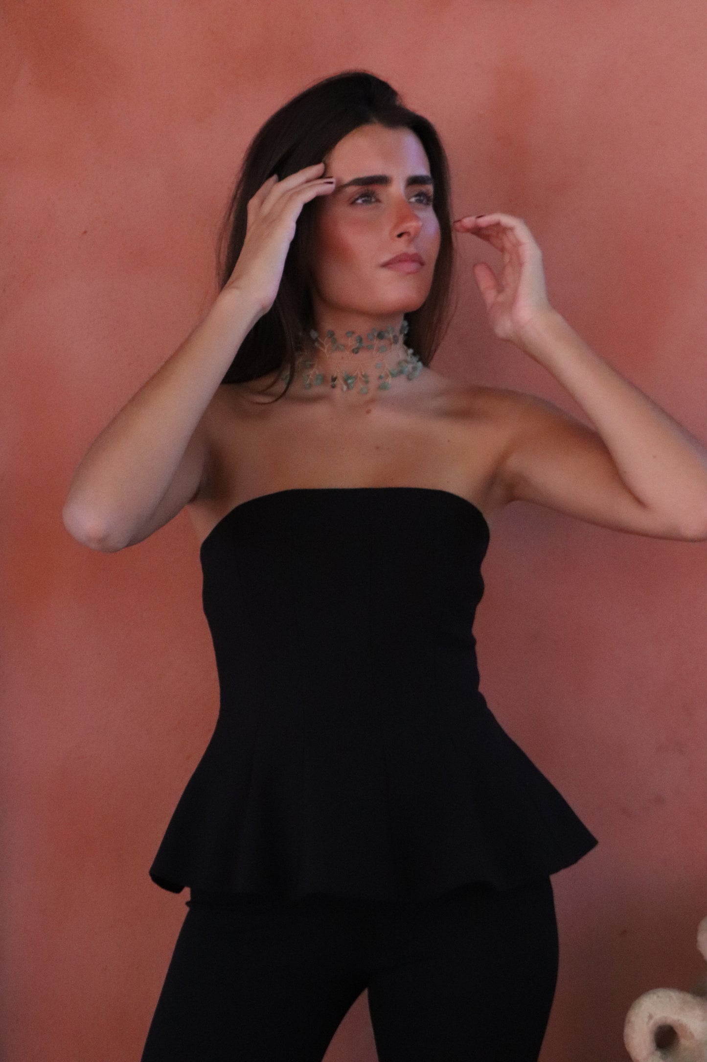 Choker piedras tonos verdes