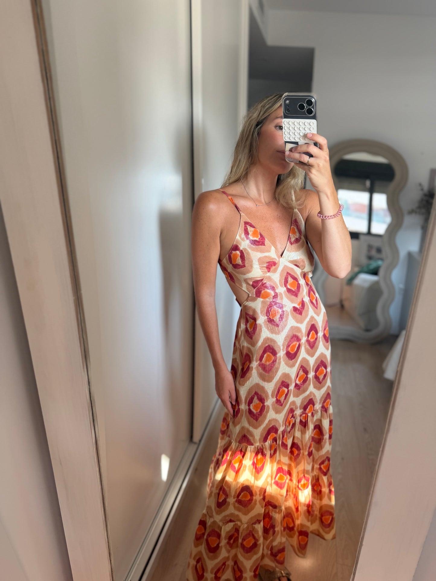 Vestido rombos rosa