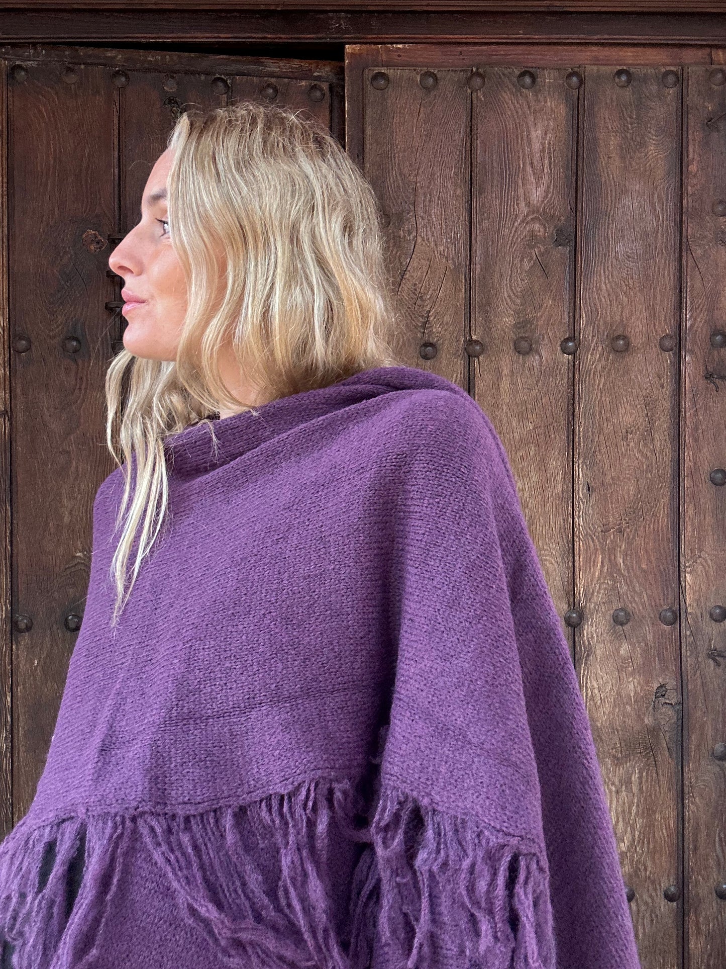 Poncho morado