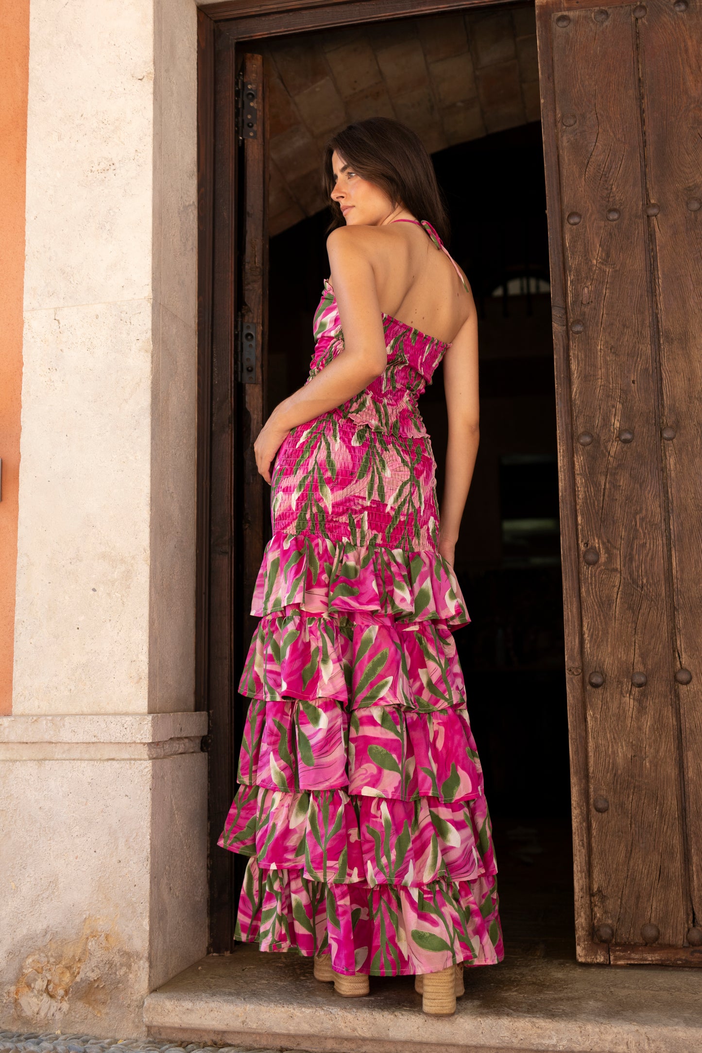 Conjunto Génova rosa y verde