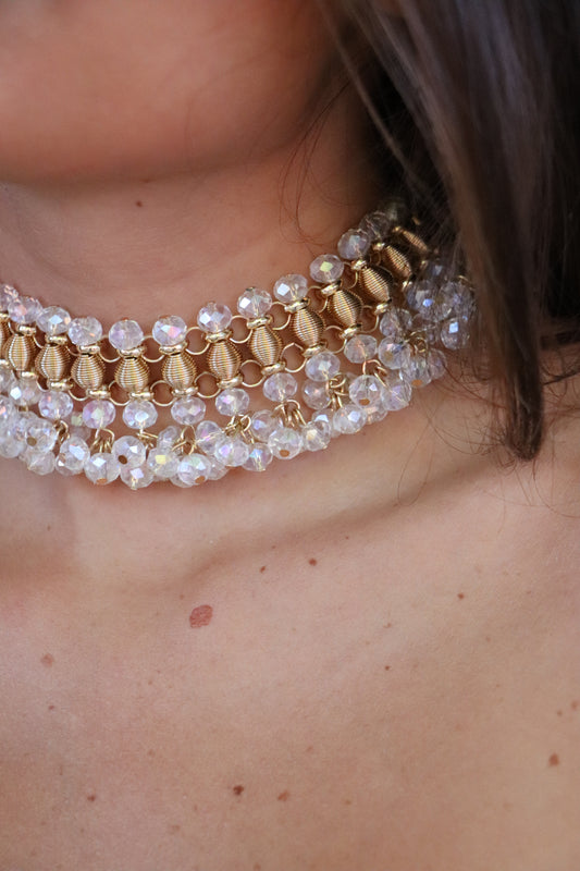Choker cristal transparente