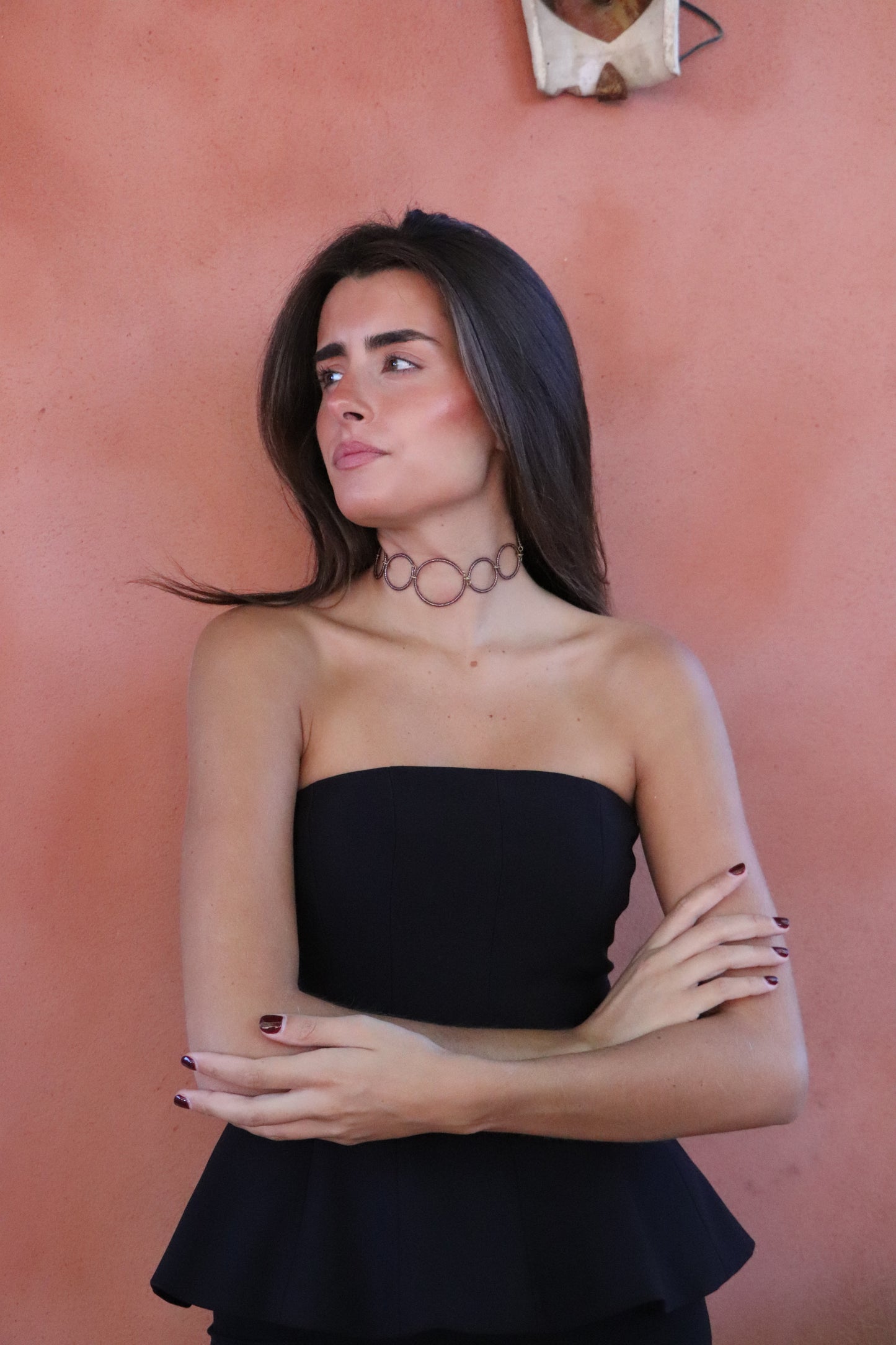 Choker bolitas berenjena