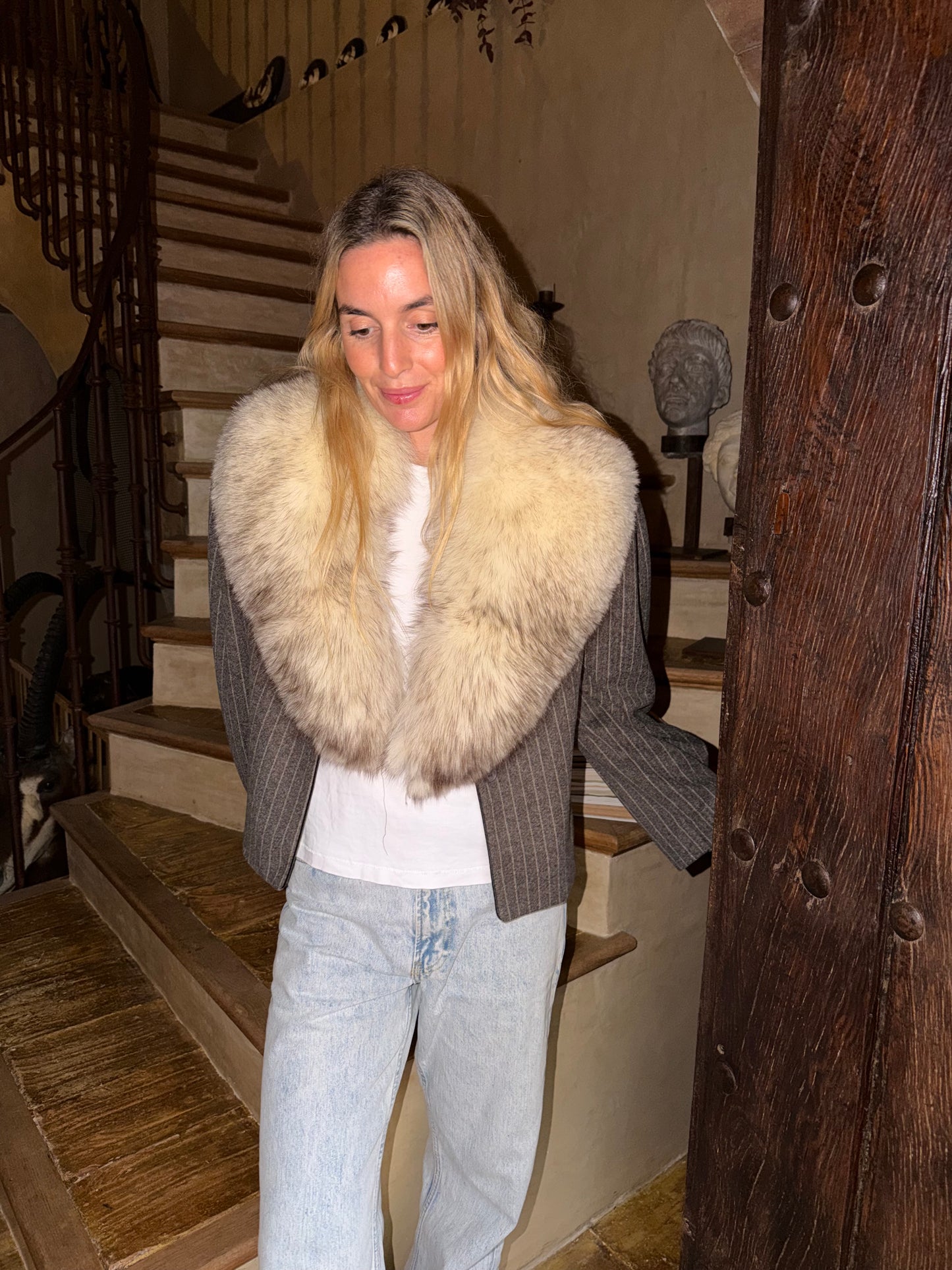 Chaqueta raya diplomática gris