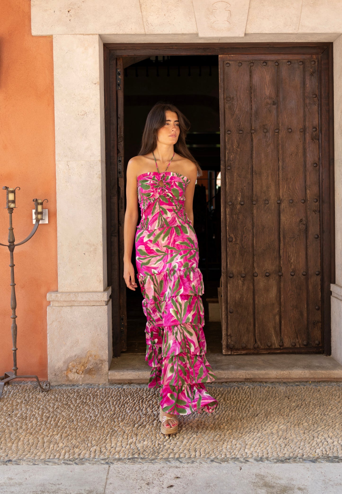 Conjunto Génova rosa y verde