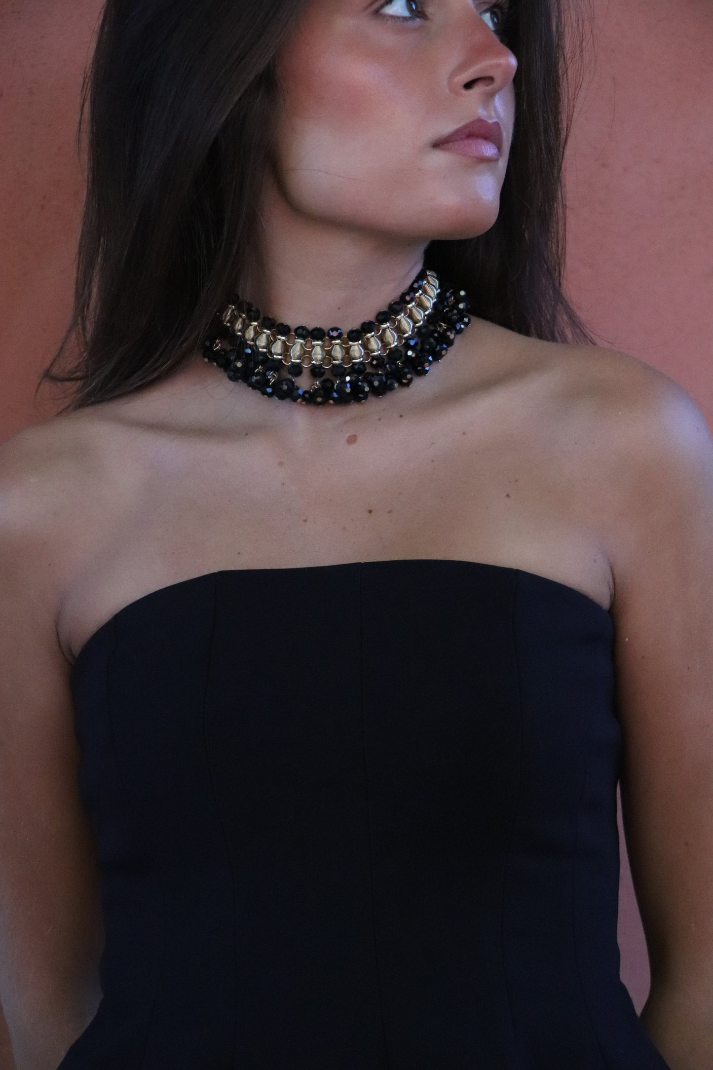Choker cristal negro