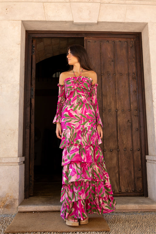 Conjunto Génova rosa y verde